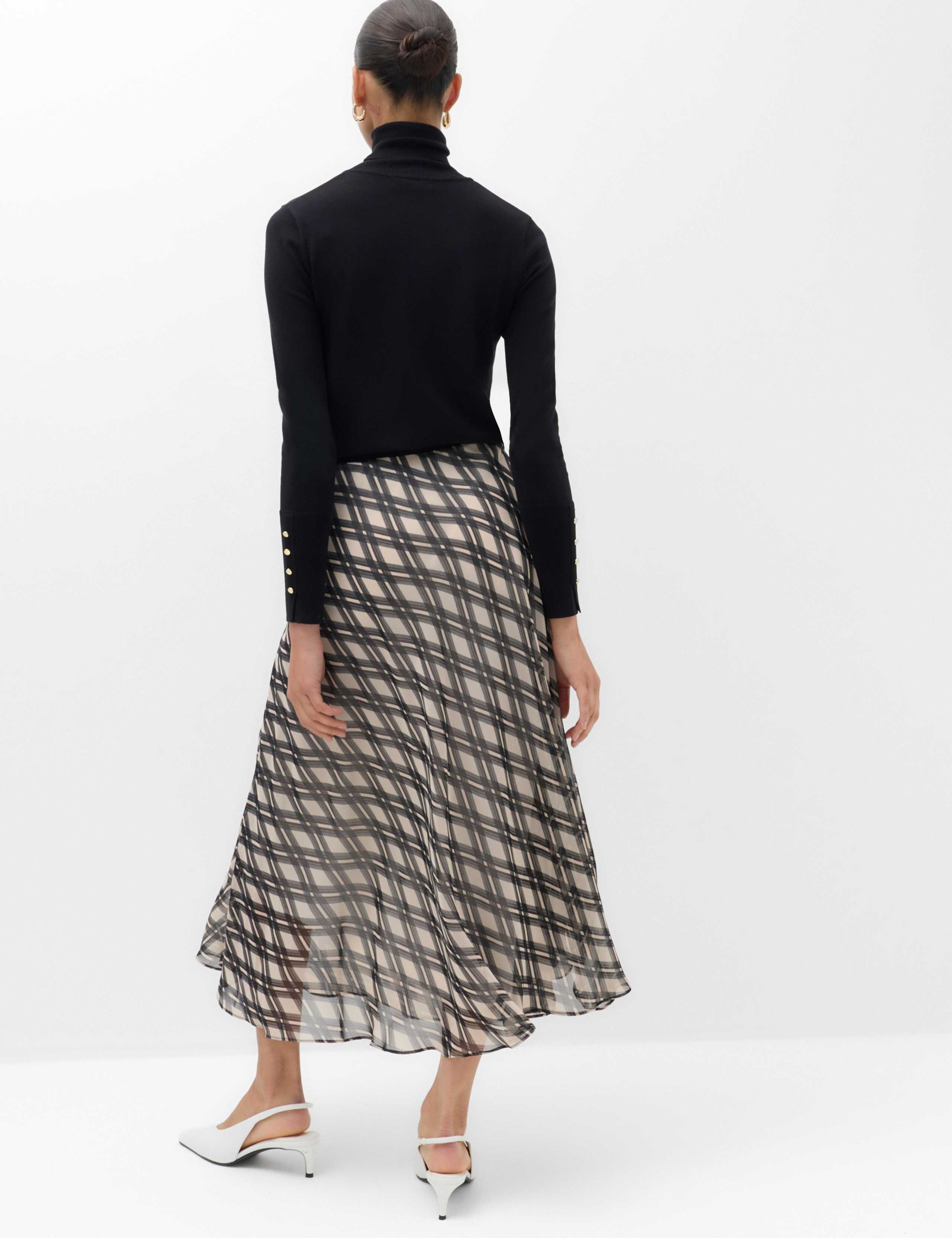 Checked Midi Circle Skirt 4 of 6