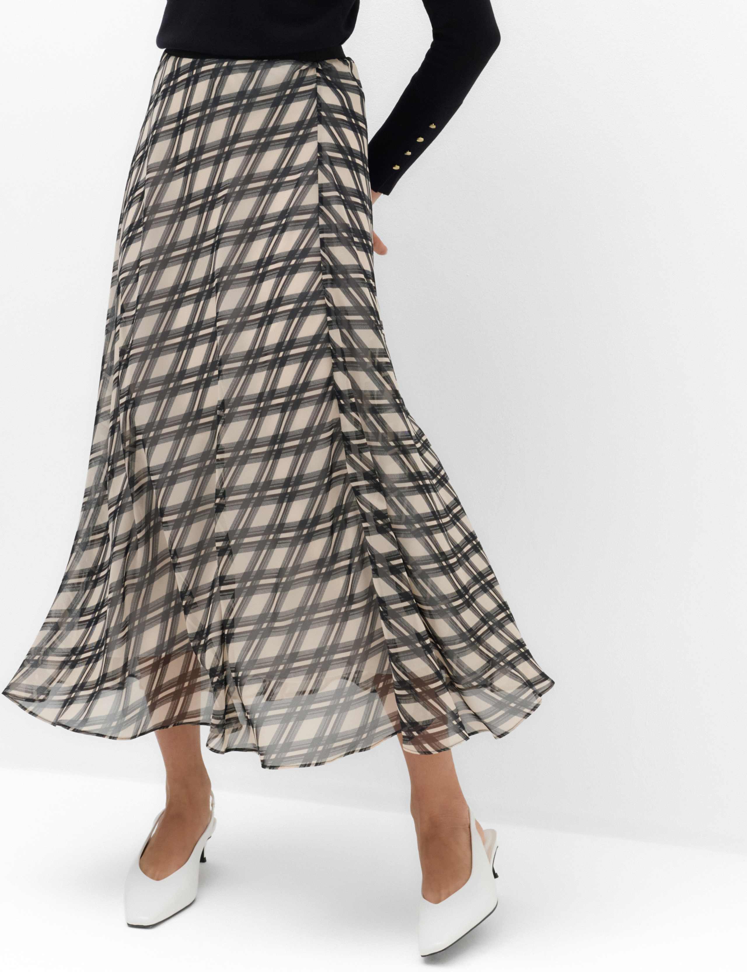 Checked Midi Circle Skirt 5 of 6