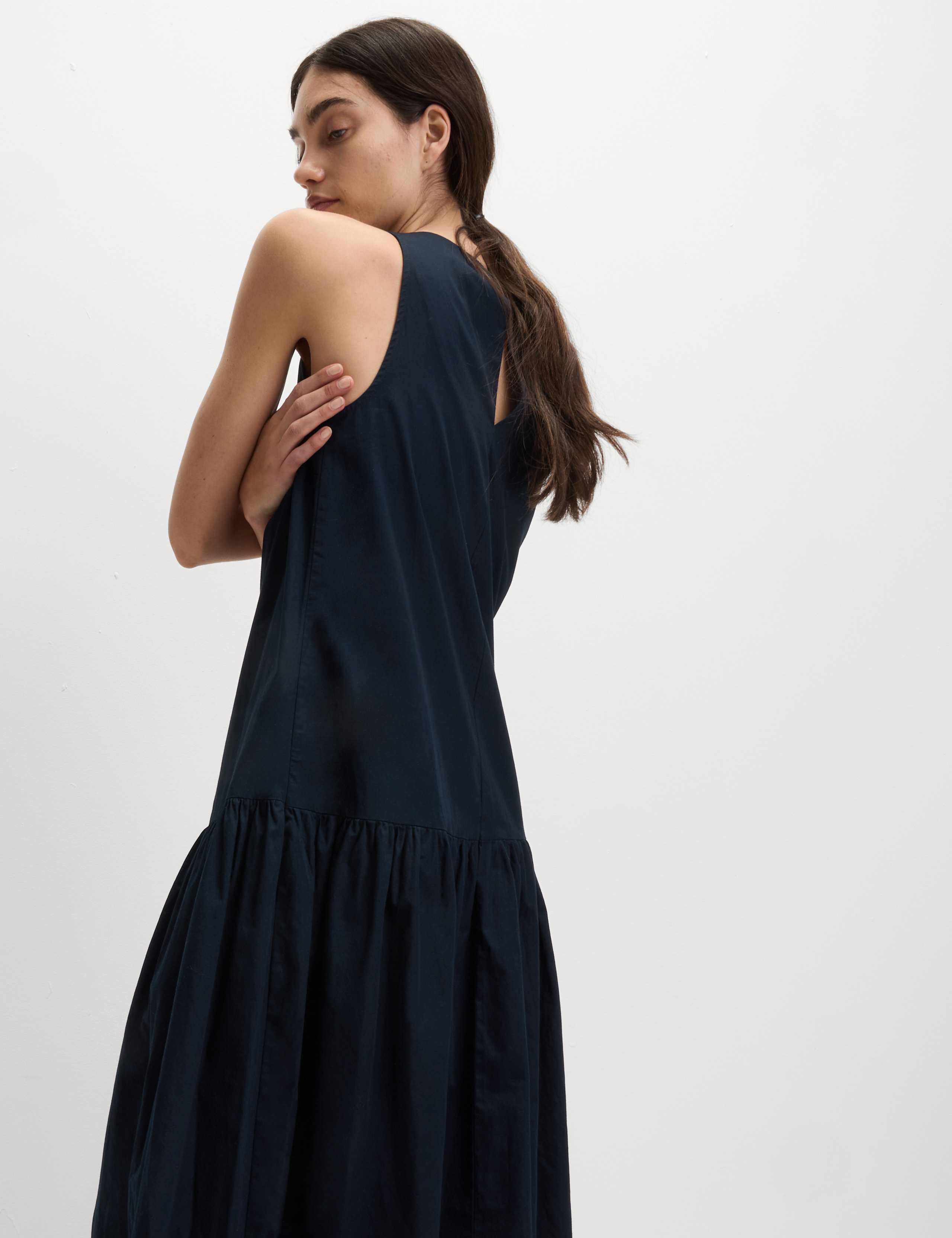 Pure Cotton Midaxi Drop Waist Tiered Dress 5 of 6