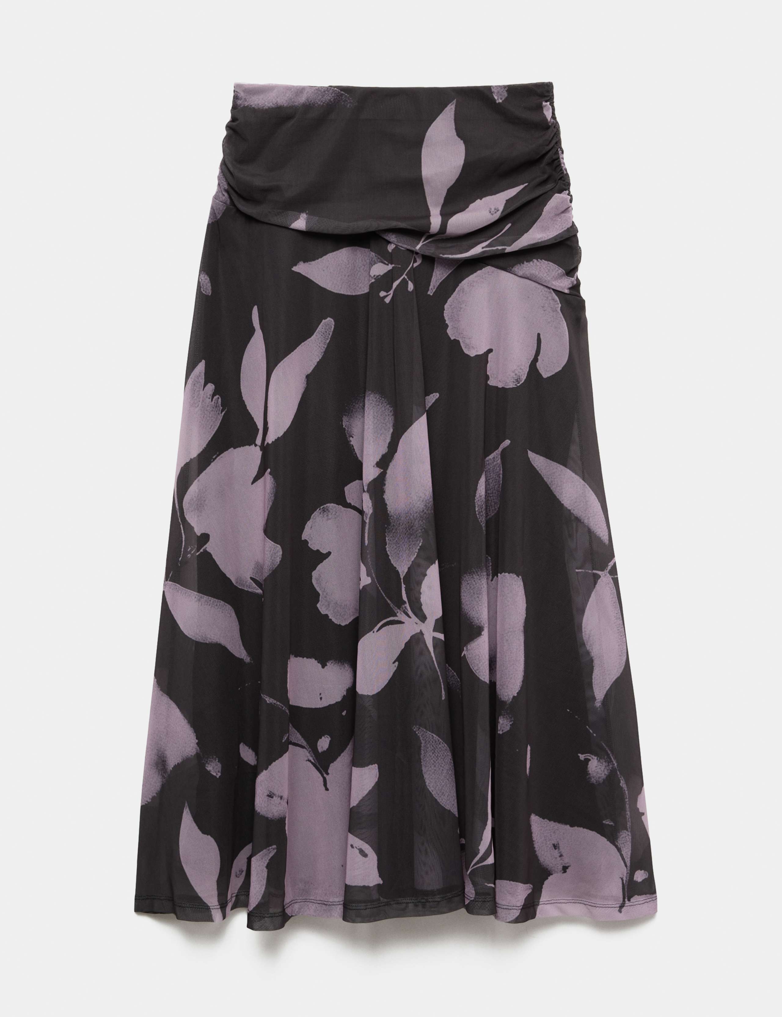 Mesh Floral Midi A Line Skirt 1 of 1