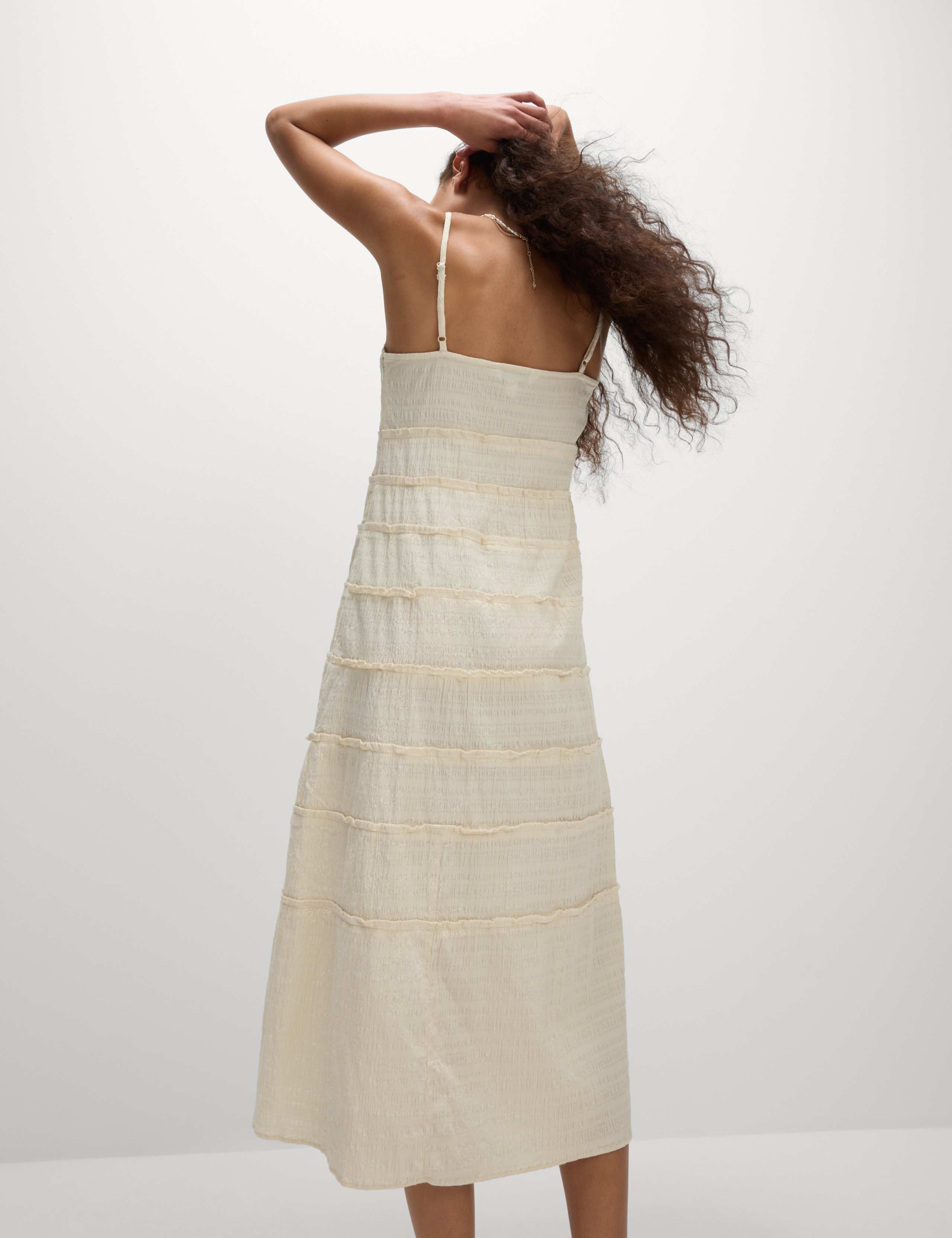 Cotton Rich Square Neck Midi Slip Dress 5 of 5