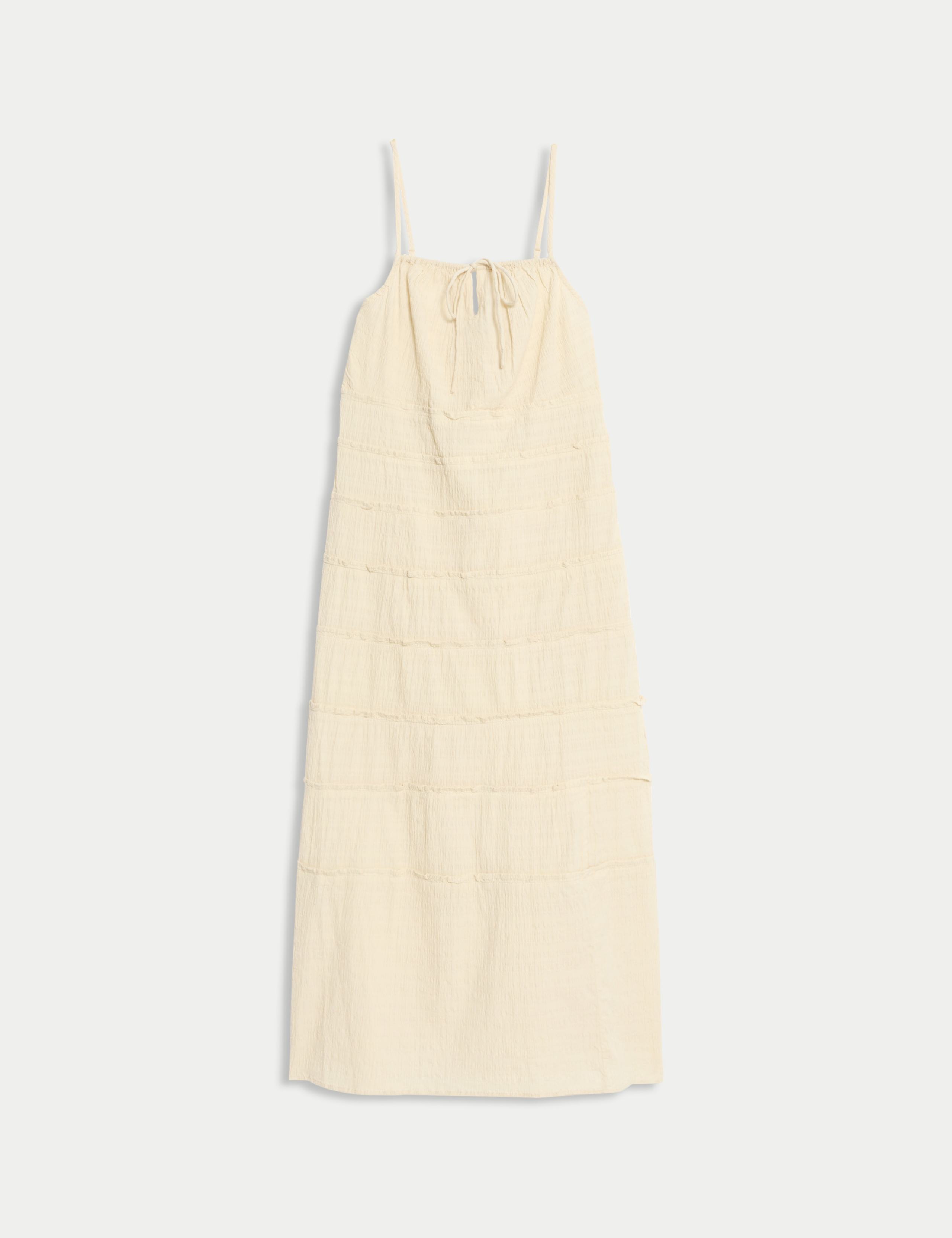 Cotton Rich Square Neck Midi Slip Dress 2 of 5