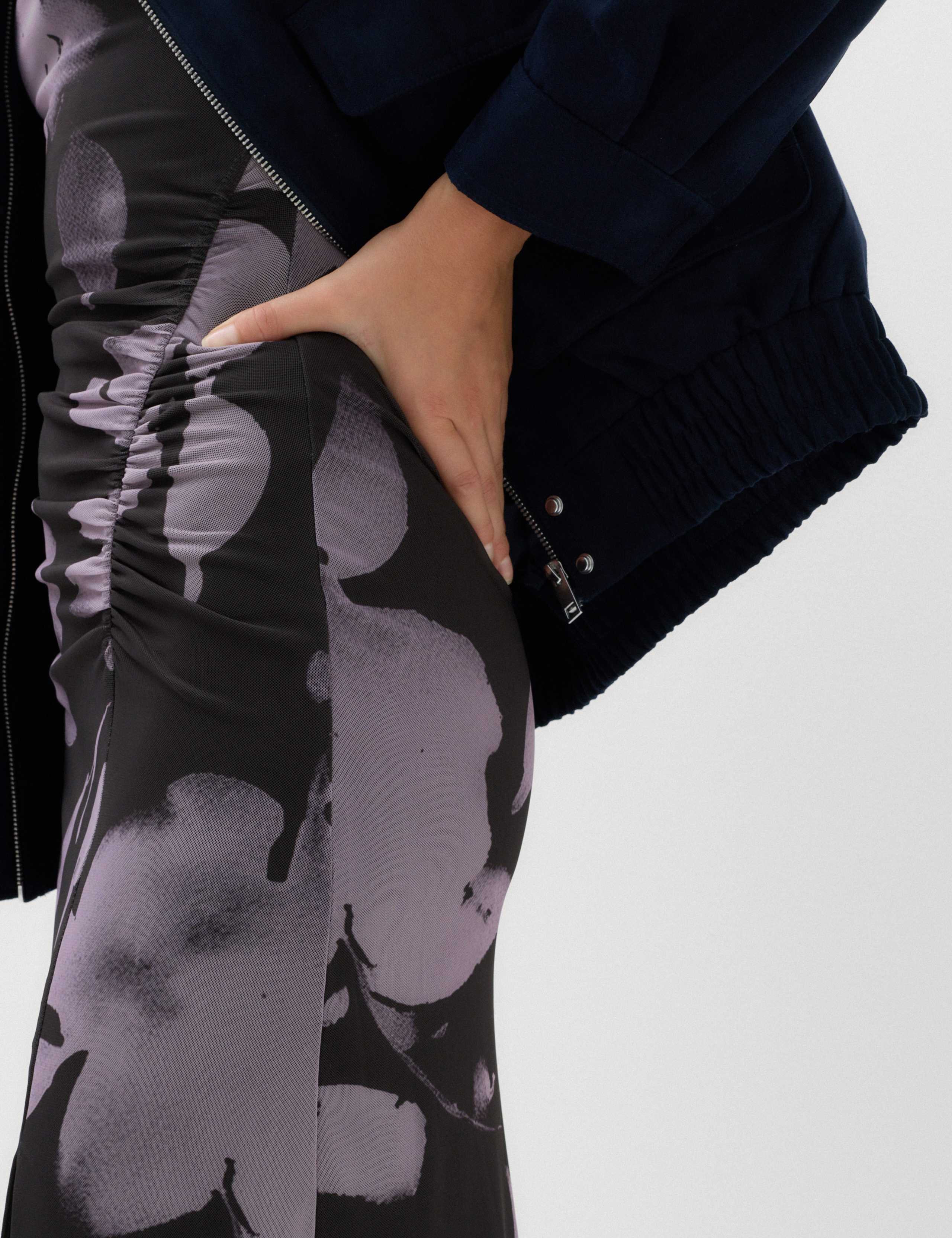 Floral Bodycon Midi Dress with Long Sleeves 3 of 7