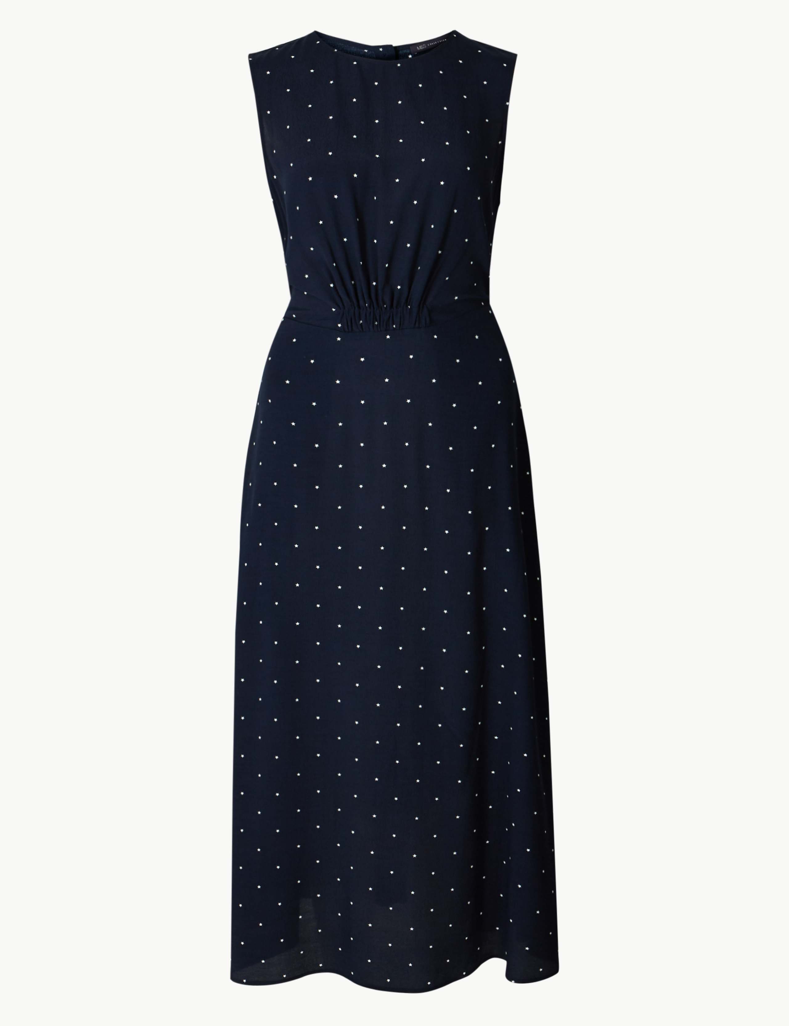 Star Print Waisted Midi Dress 2 of 4