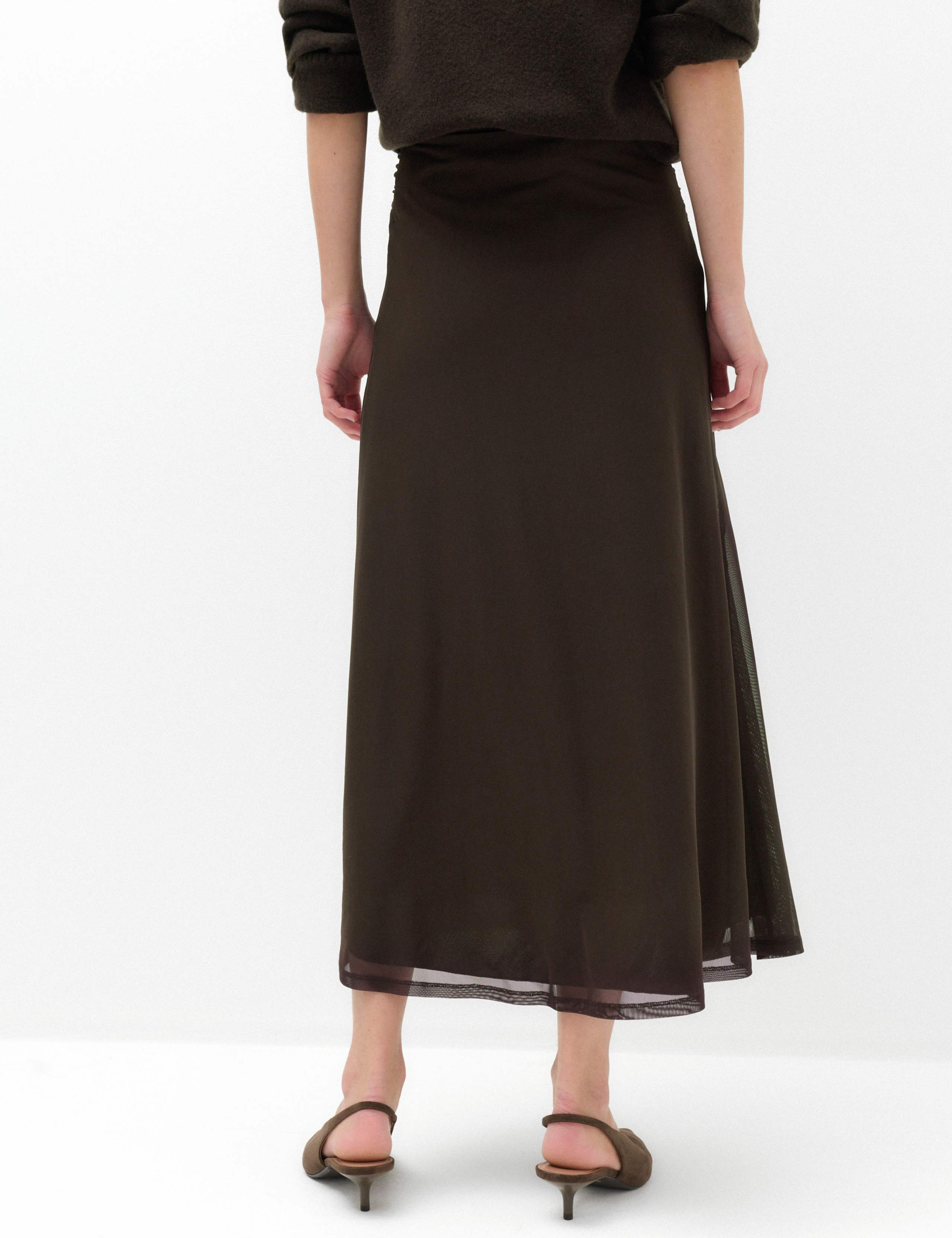 Mesh Midi A Line Skirt 4 of 6
