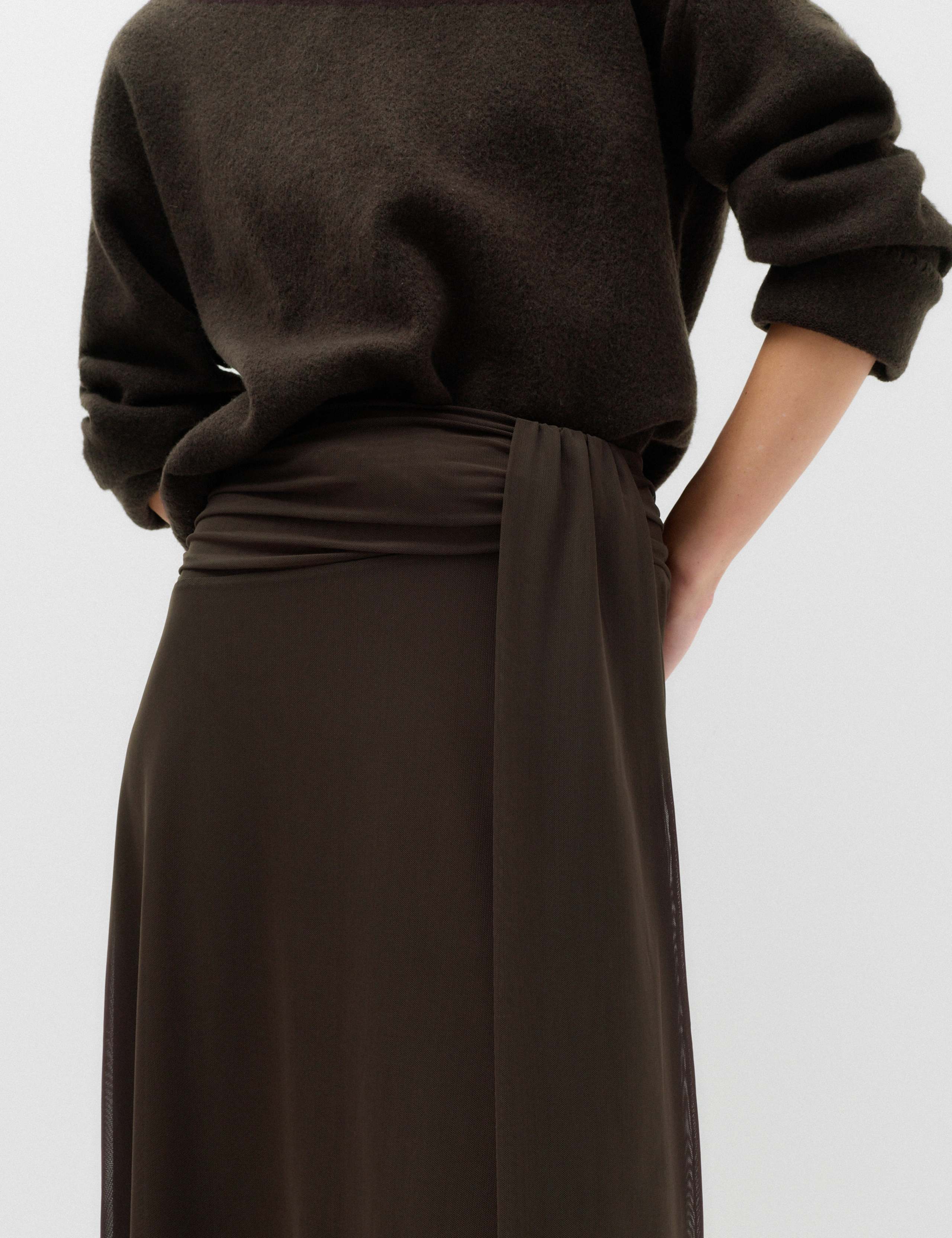 Mesh Midi A Line Skirt 5 of 6