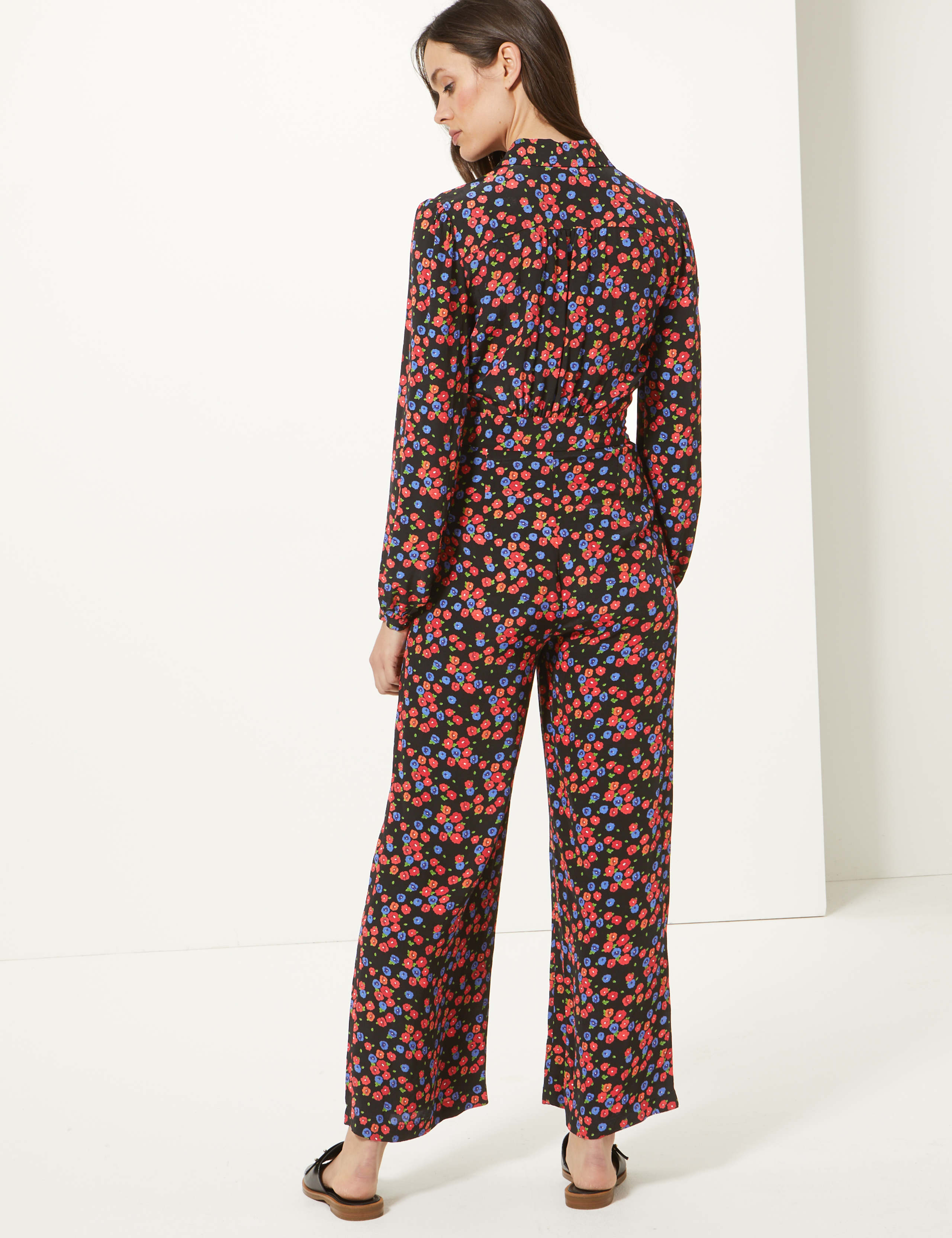 Floral Print Long Sleeve Jumpsuit 4 of 4