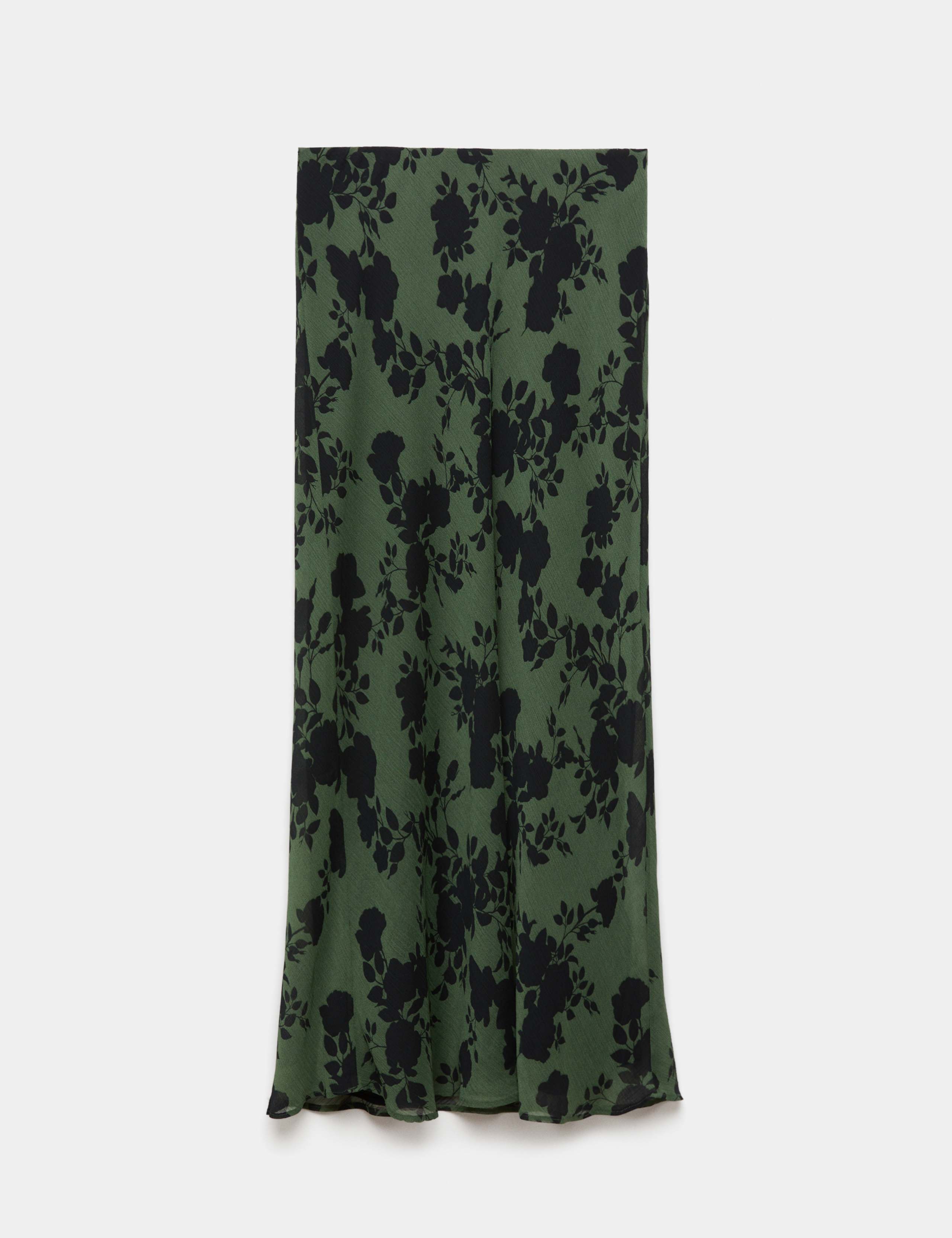 Chiffon Floral Midi Column Skirt 2 of 5