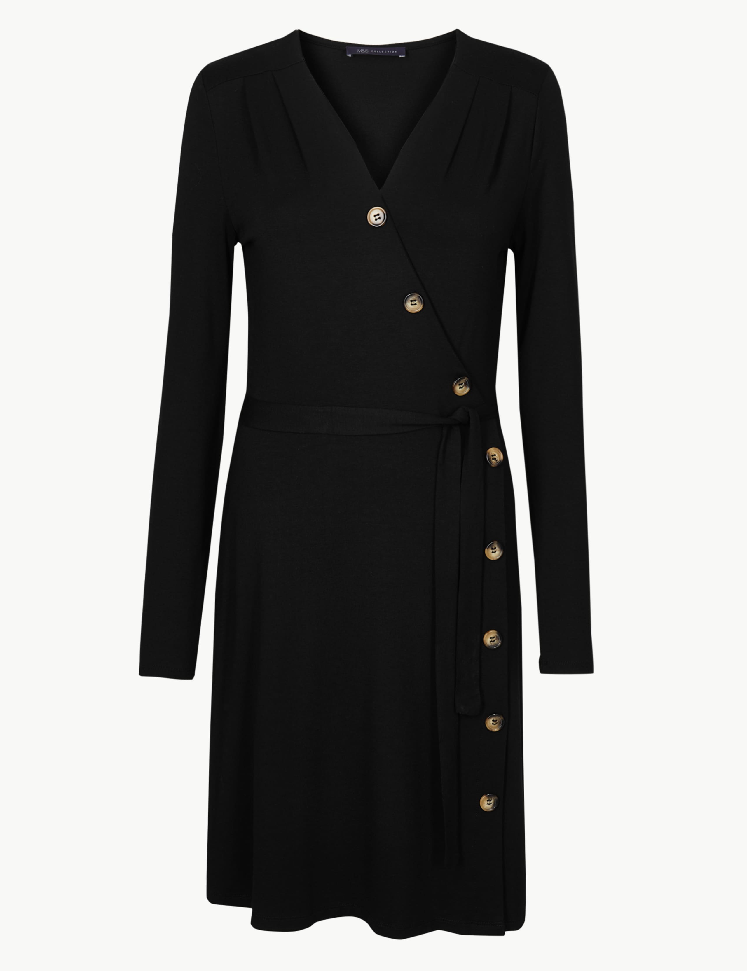 Asymmetric Button Front Wrap Dress 2 of 4