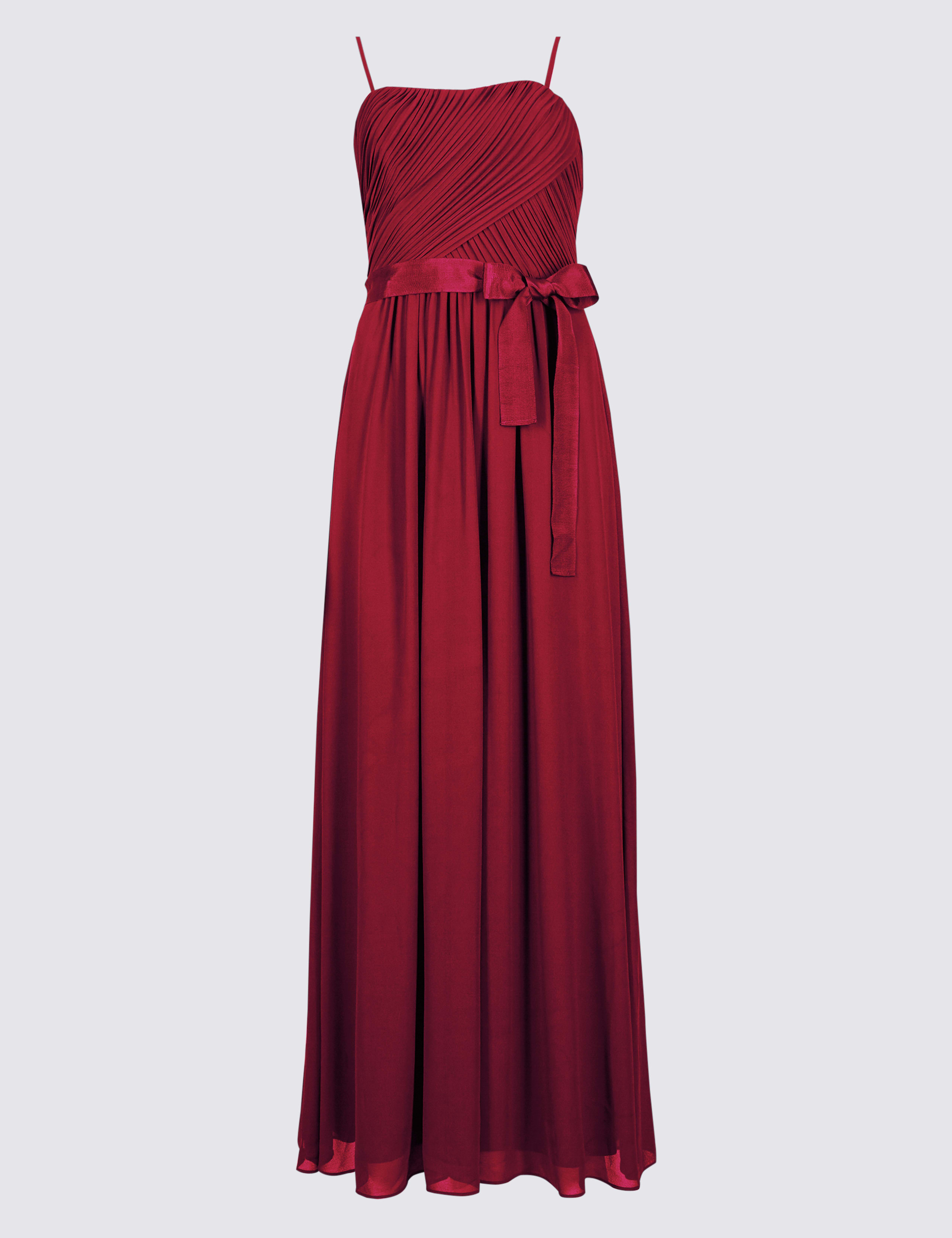 Detachable Straps Pleated Maxi Dress 2 of 6
