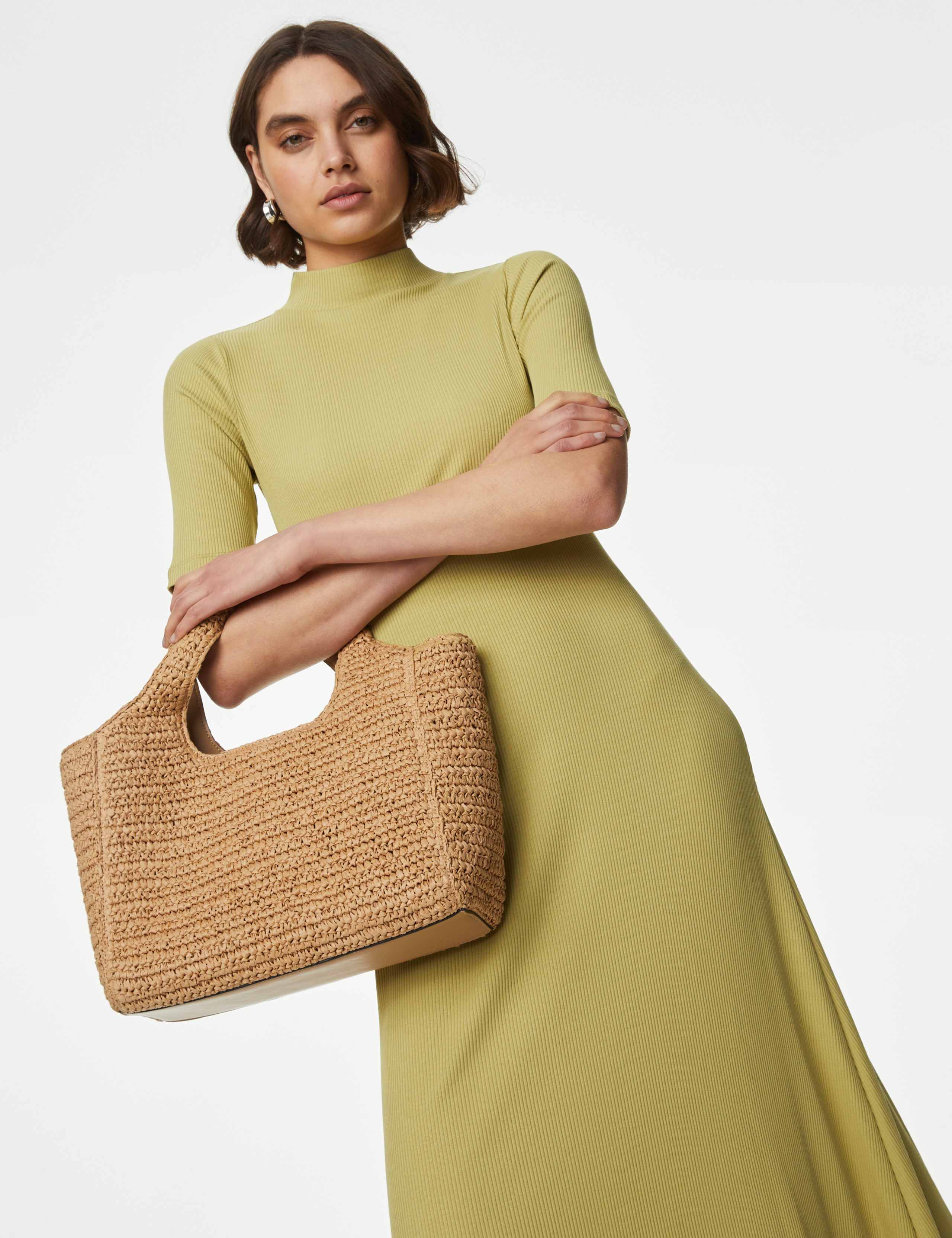 Jersey Funnel Neck Maxi Column Dress 3 of 5