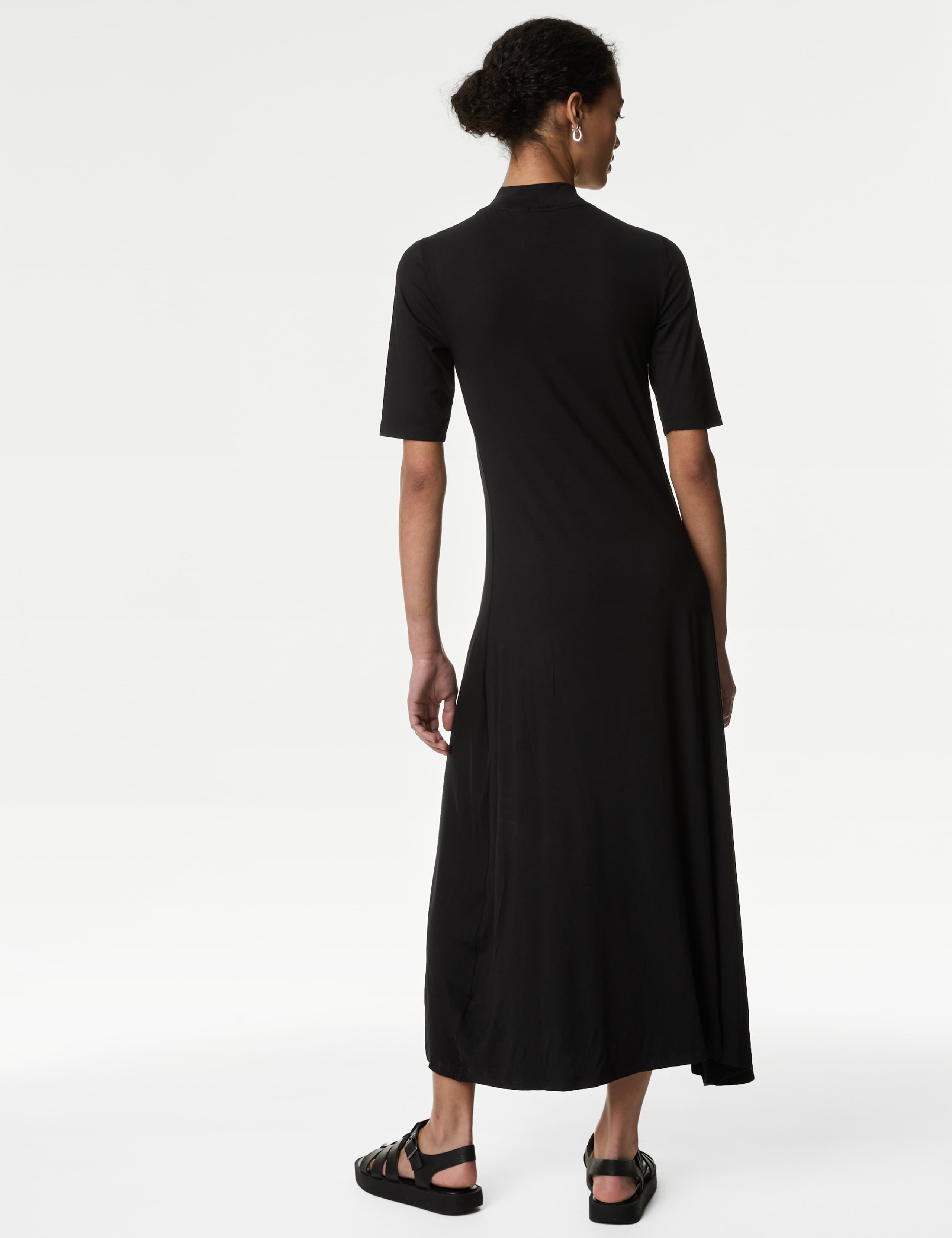 Jersey Funnel Neck Maxi Column Dress 5 of 5