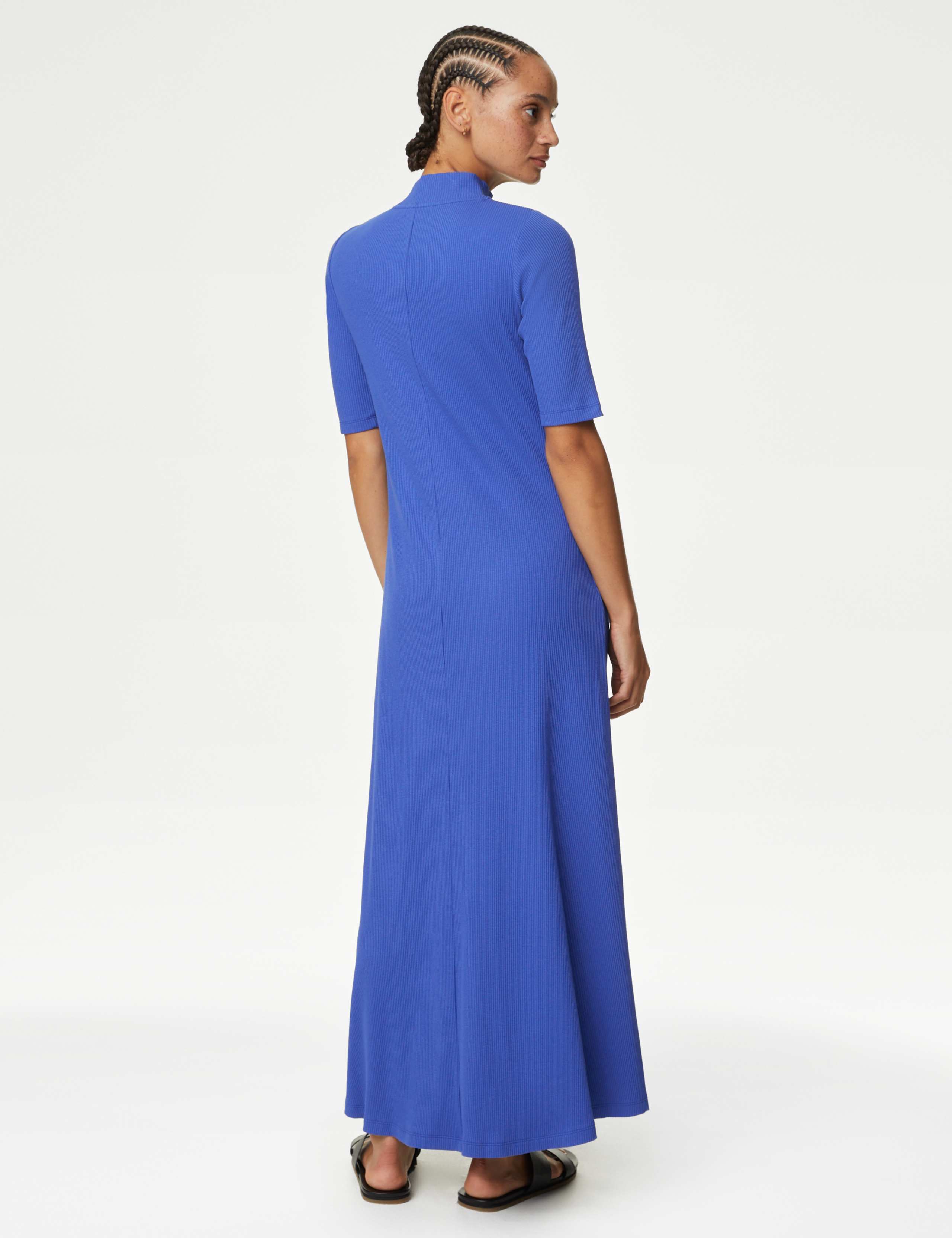 Jersey Funnel Neck Maxi Column Dress 4 of 4