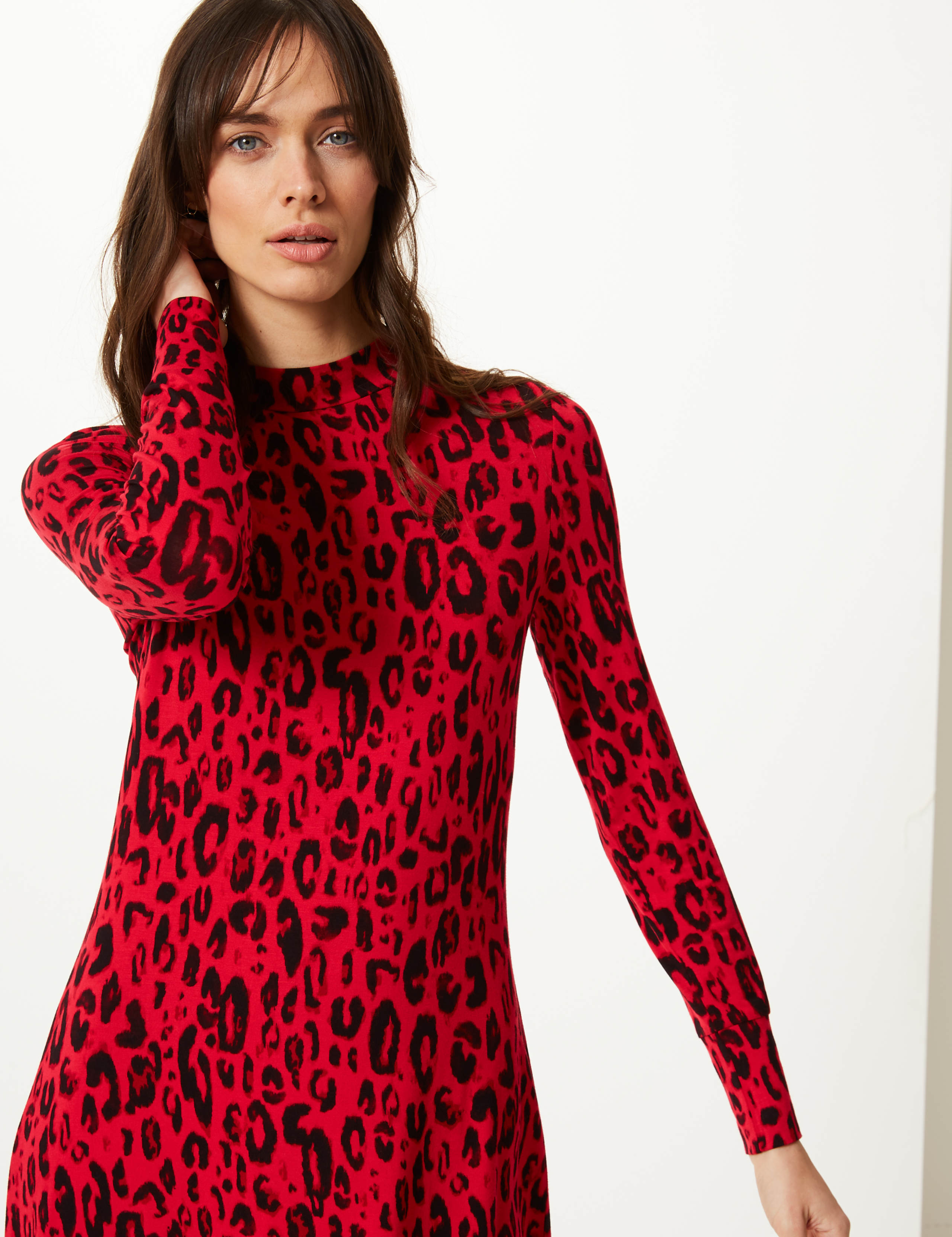 Jersey Animal Print Swing Mini Dress 4 of 5