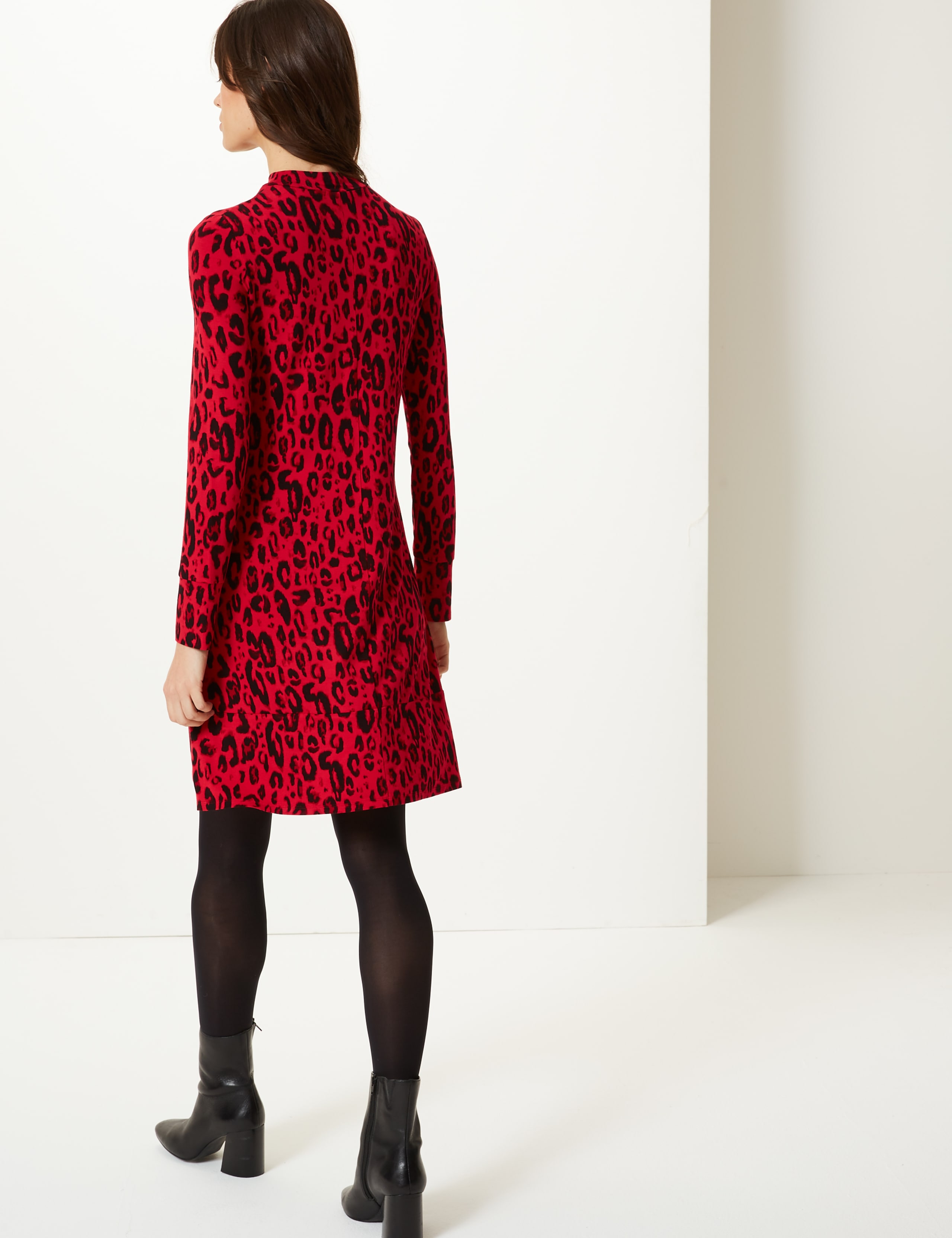 Jersey Animal Print Swing Mini Dress 5 of 5