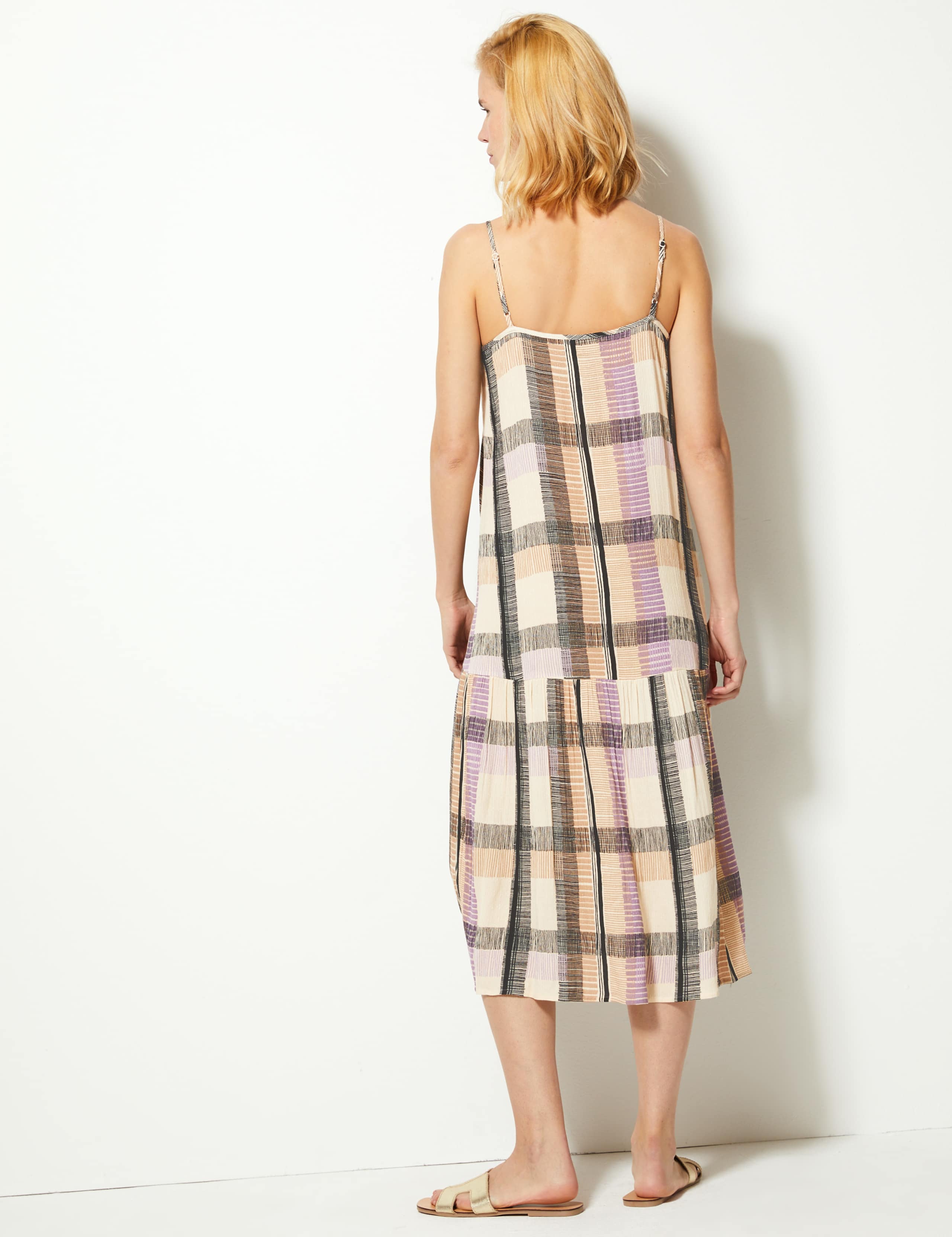 Checked Slip Midi Dress 4 of 4