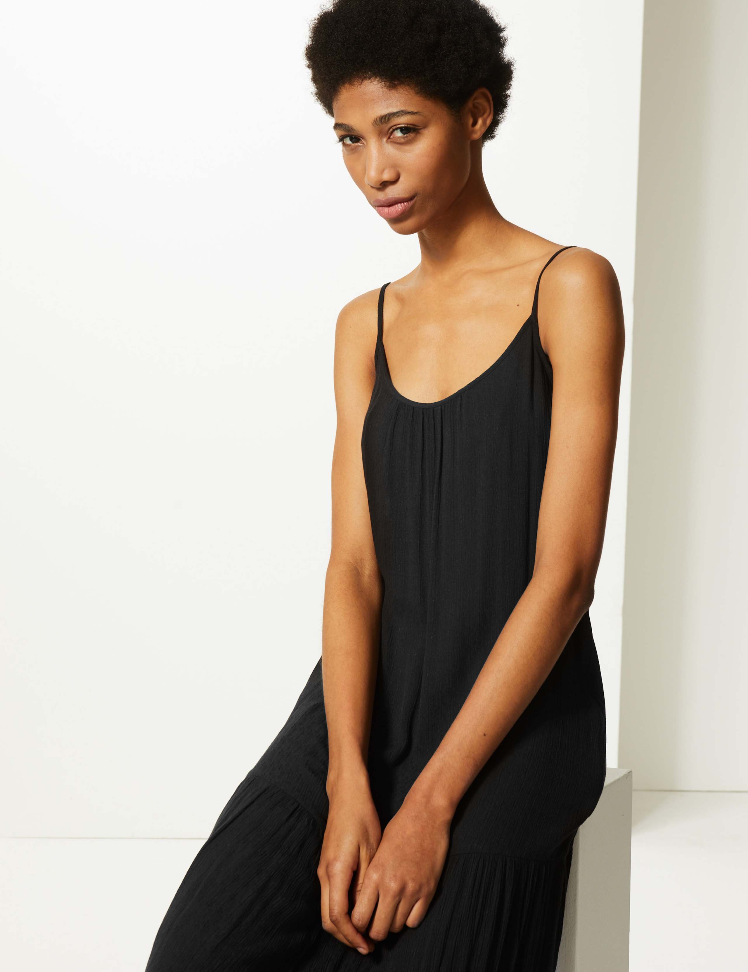 Crinkle Slip Midi Dress 2 of 3