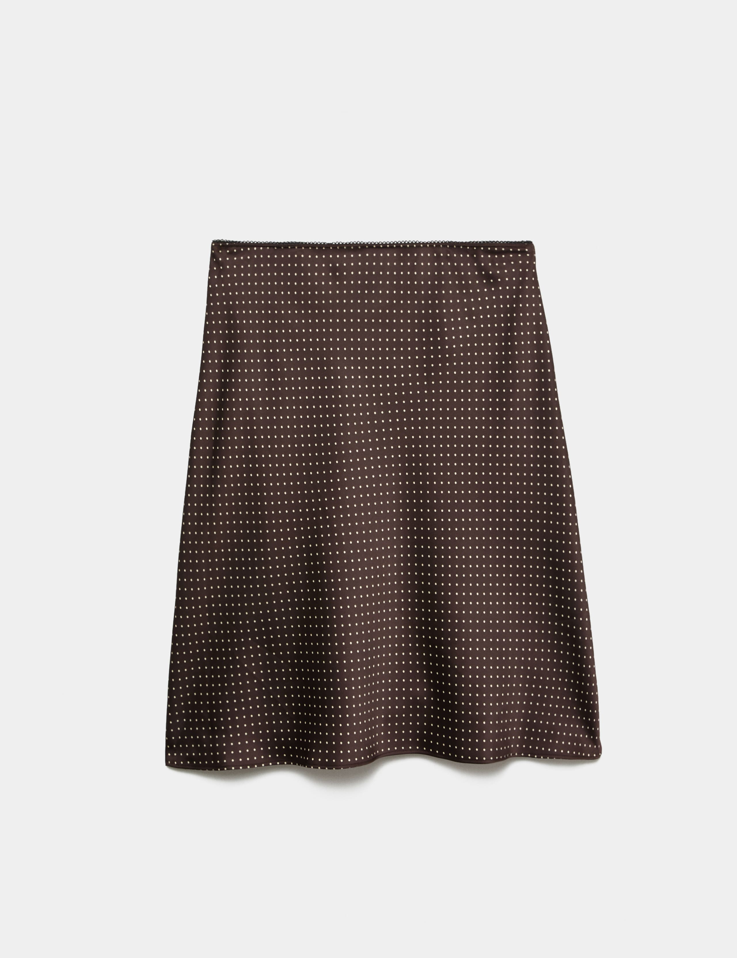 Regular Fit Polka Dot Knee Length Skirt 2 of 5