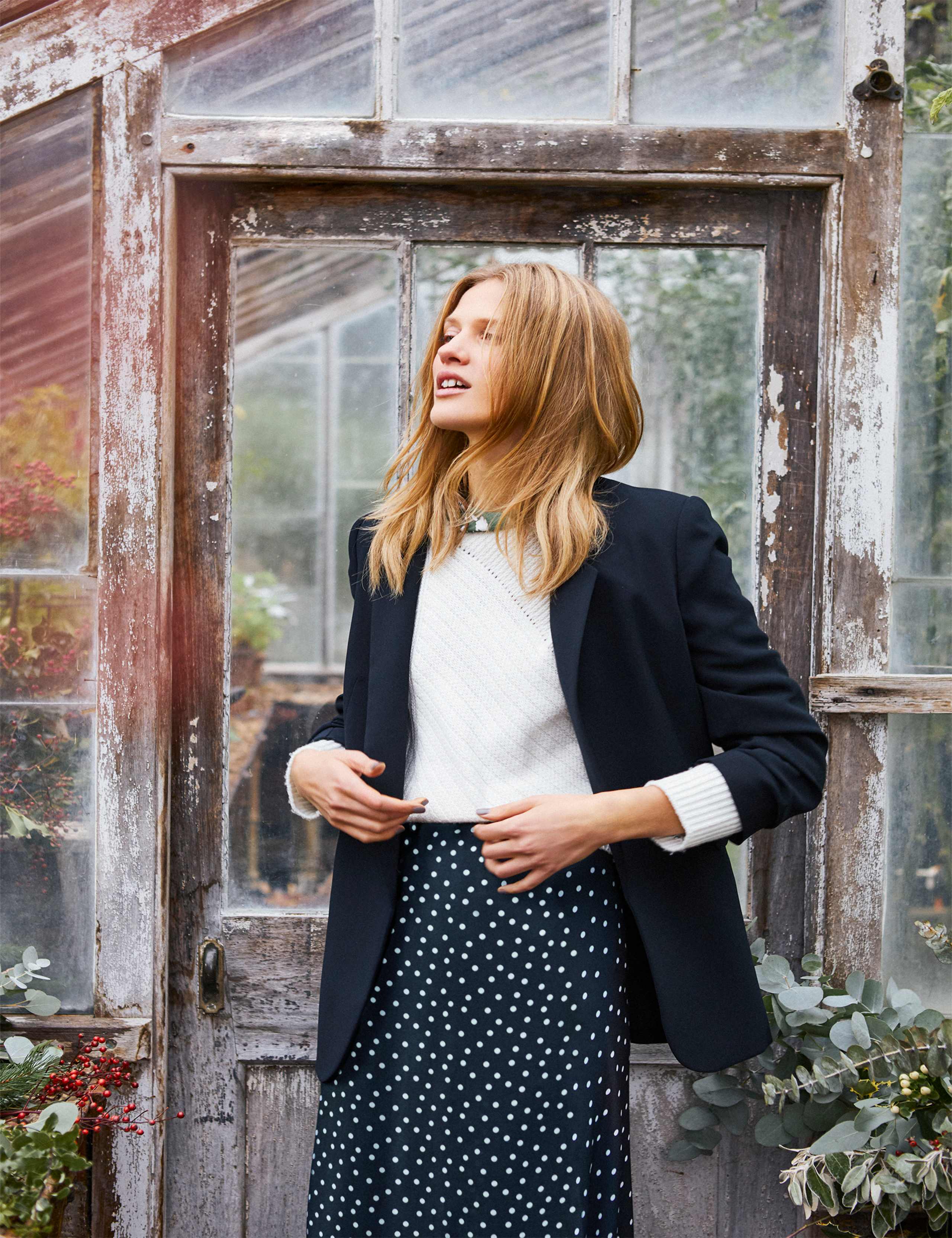 Polka Dot A-Line Midi Skirt 2 of 5