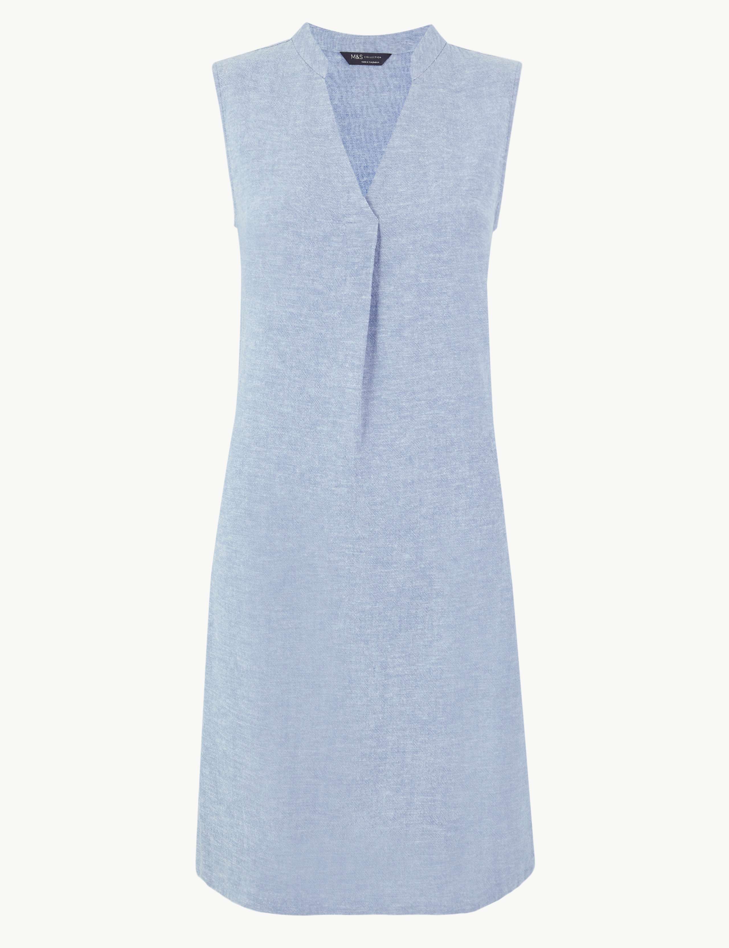 Linen Rich Shift Dress 2 of 5