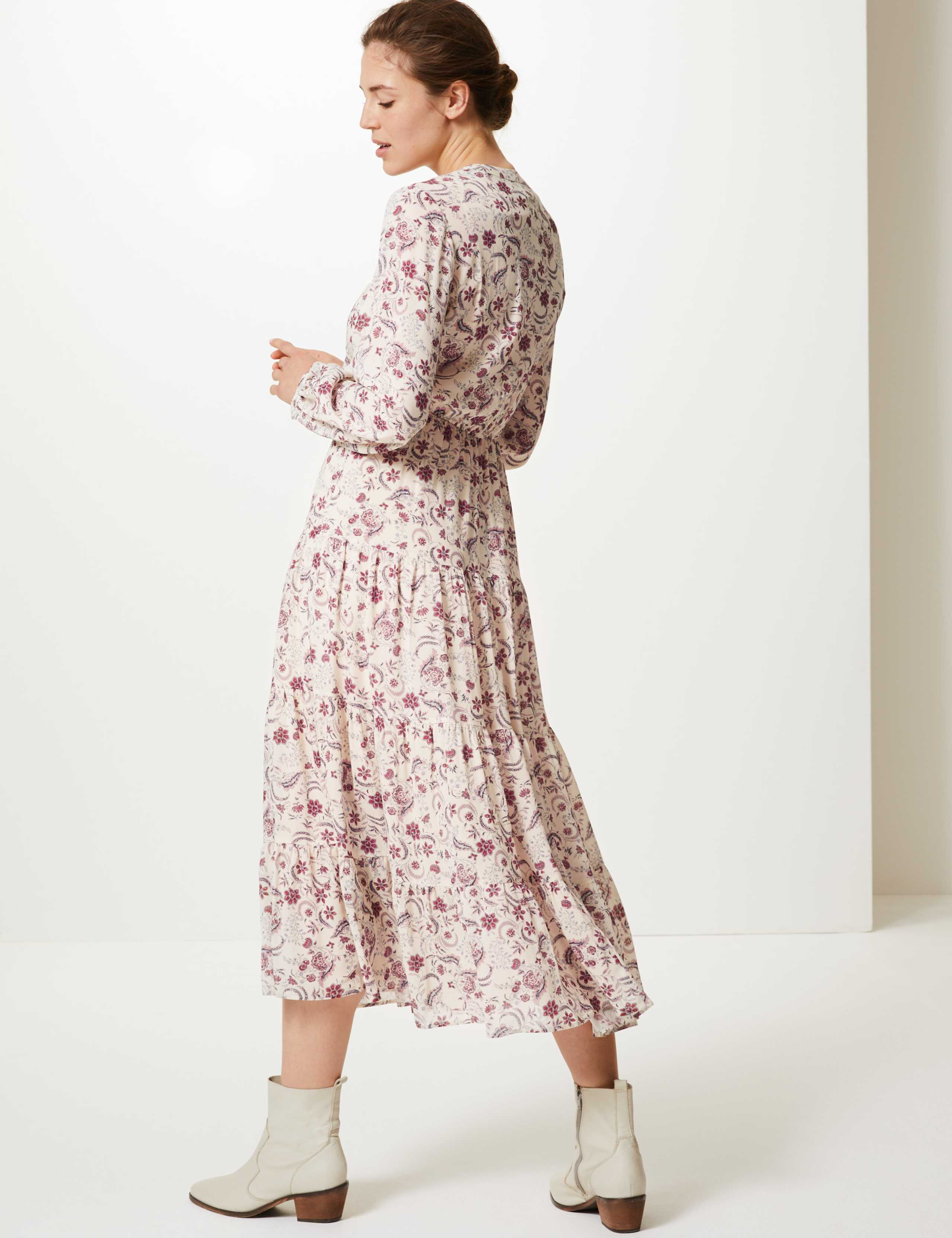 Floral Print Waisted Maxi Dress 4 of 4