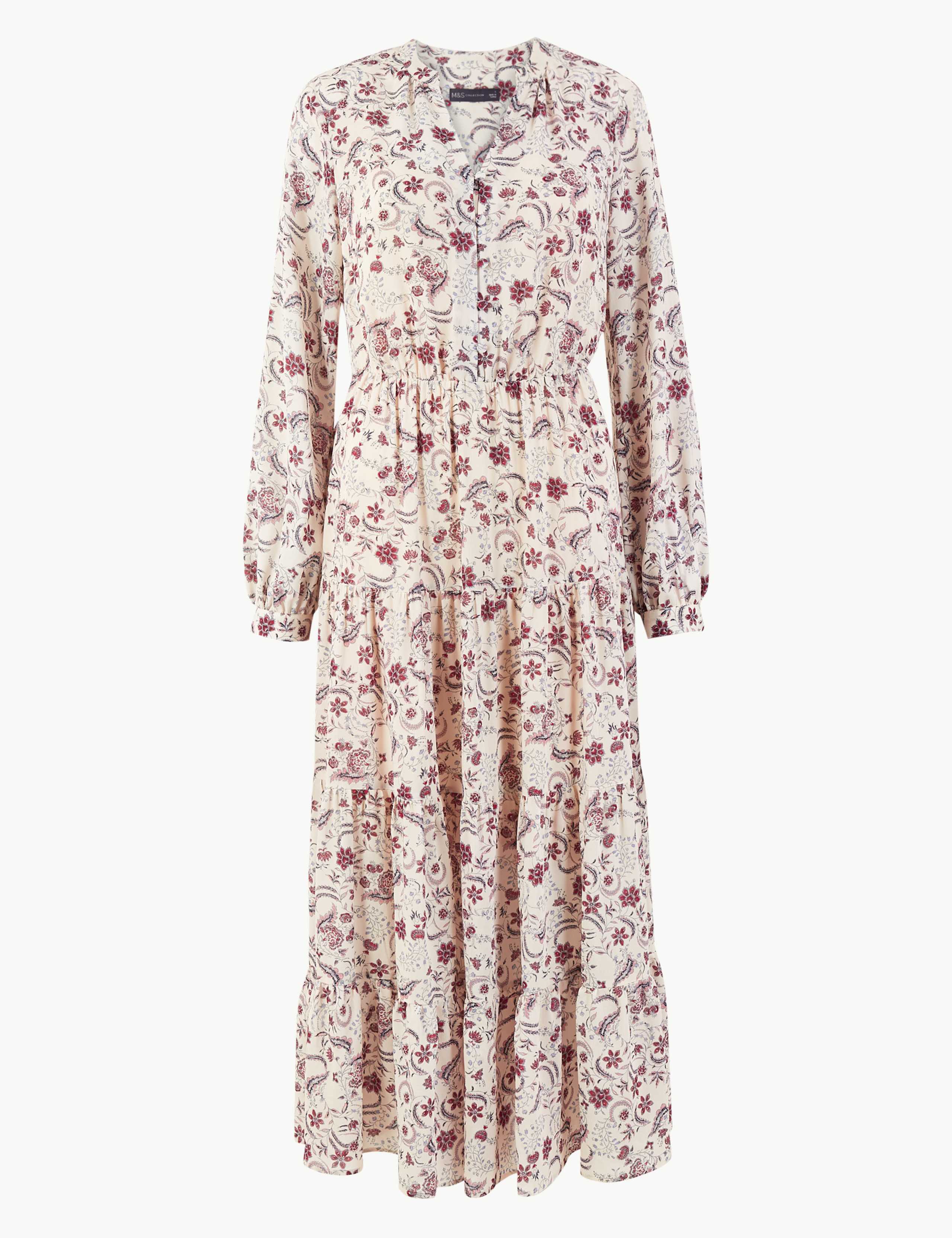 Floral Print Waisted Maxi Dress 2 of 4