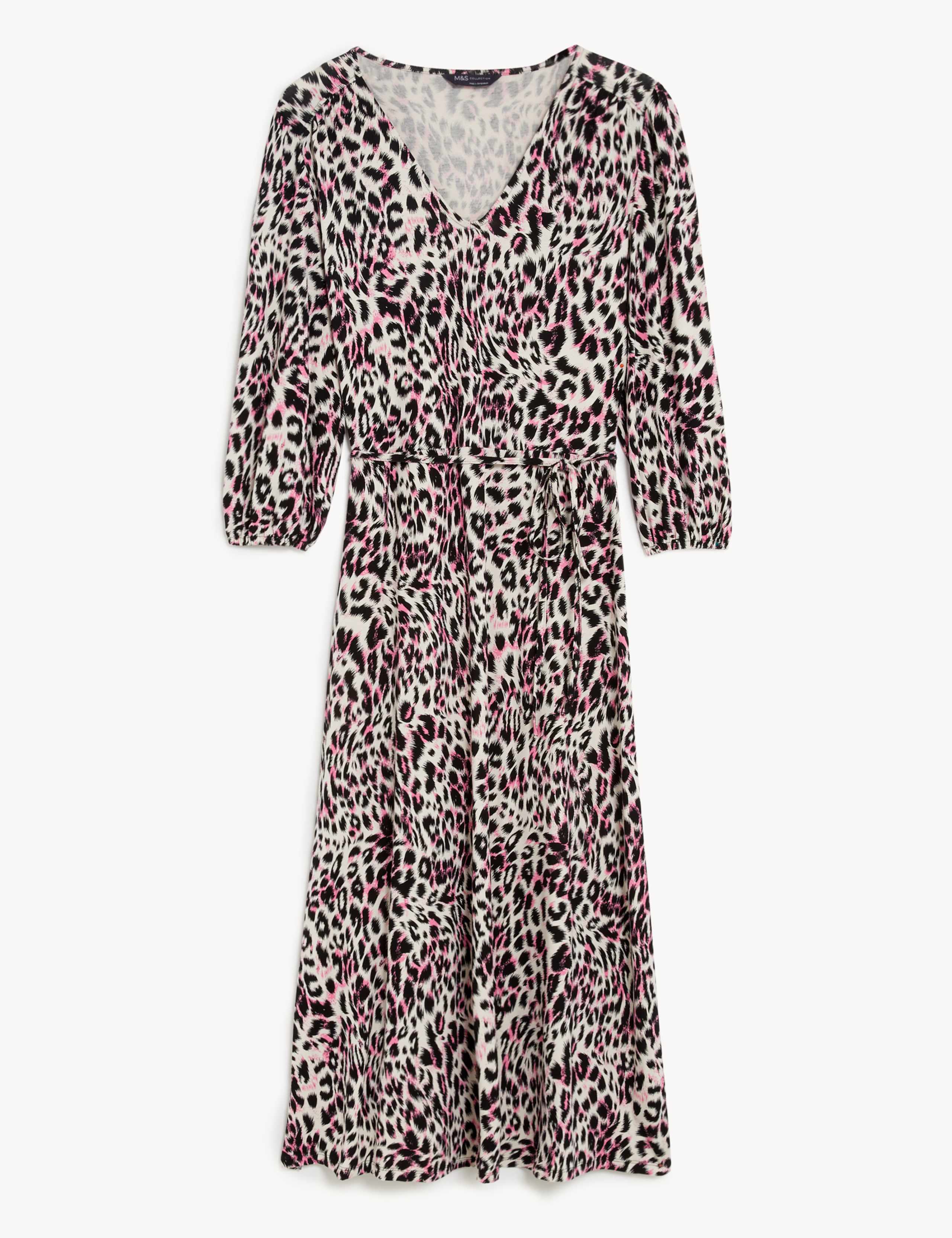 Jersey Printed V-Neck Midi Tea Dress 2 of 2