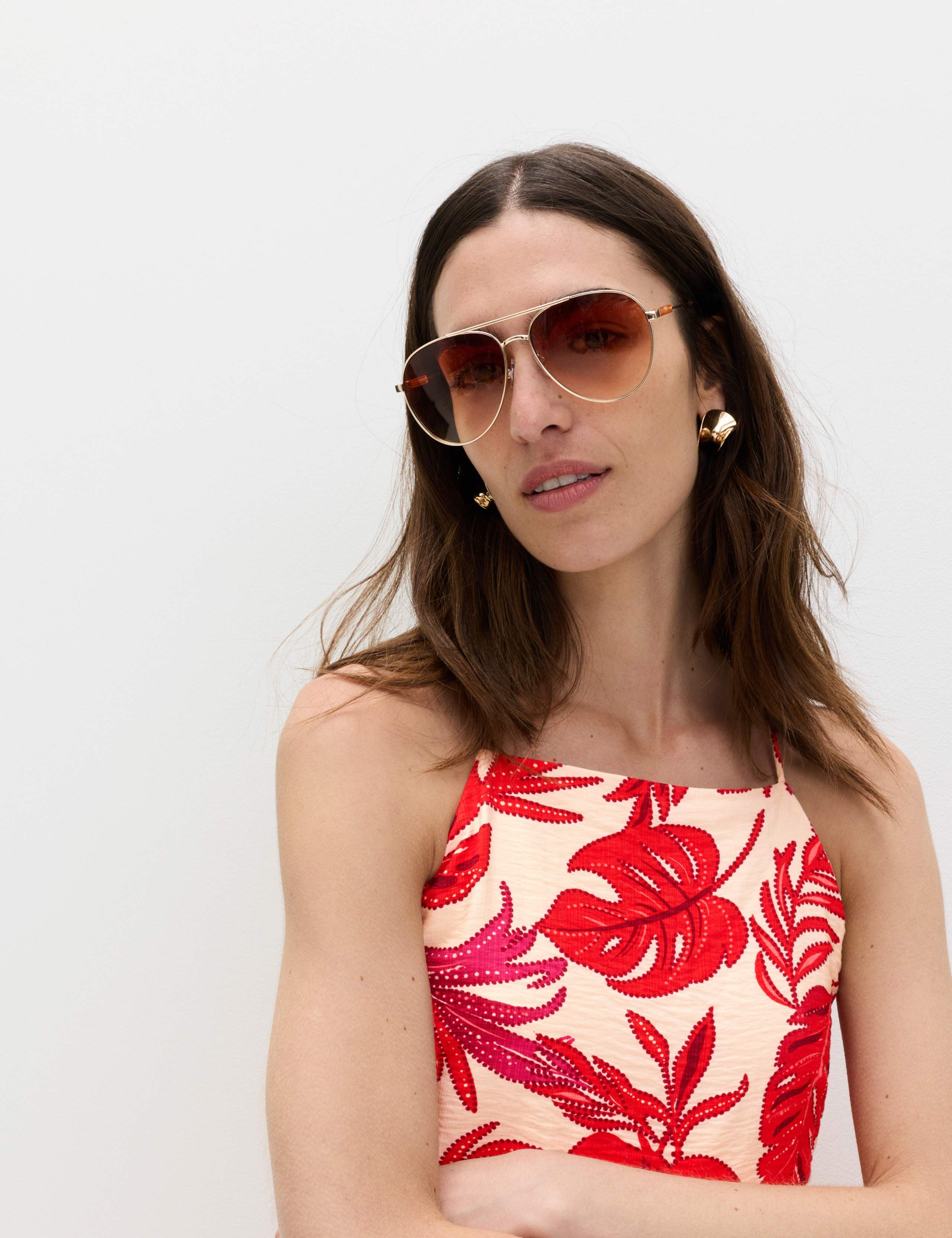 Leaf Print Strappy Midaxi Cami Dress 4 of 7