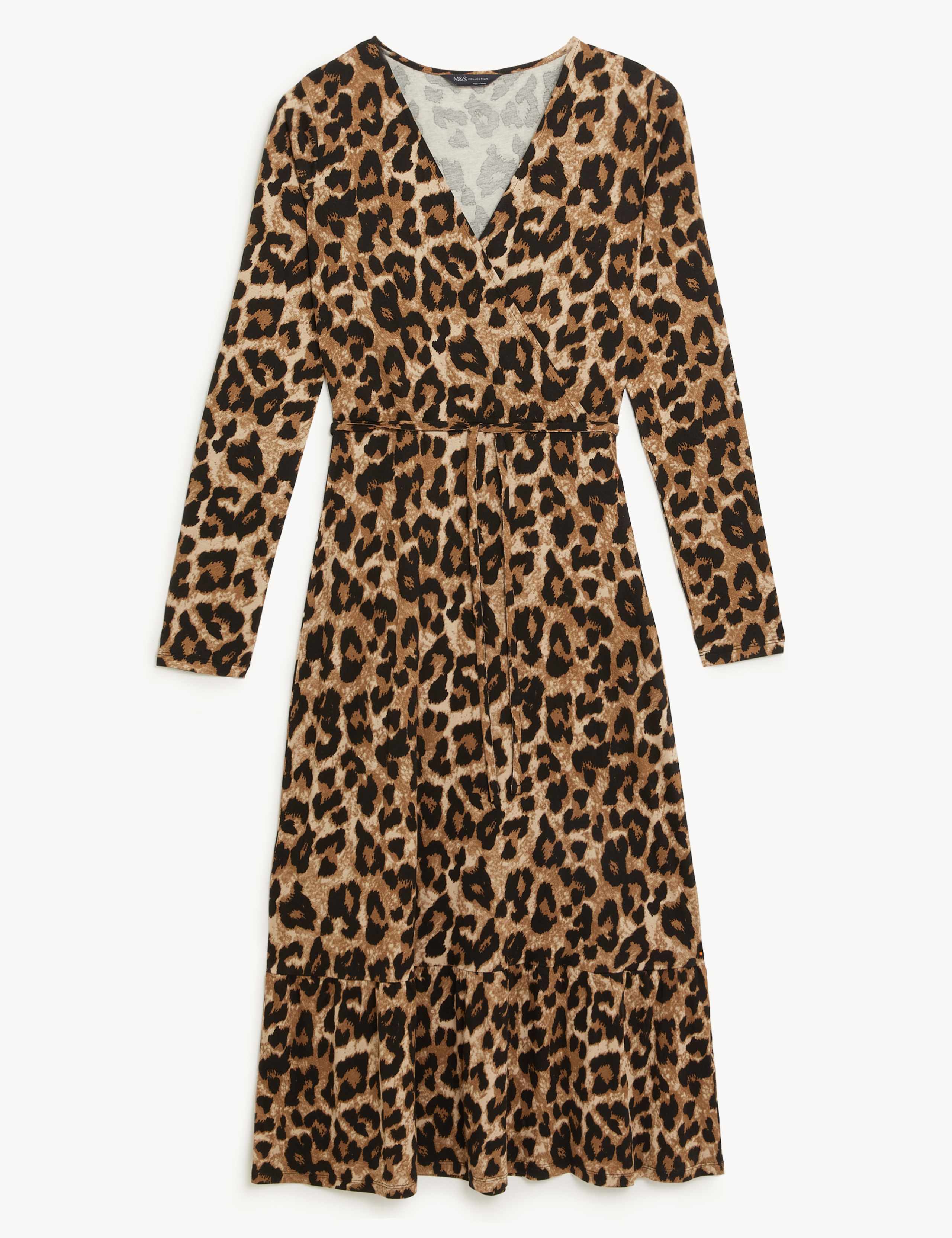 Jersey Printed Wrap Midi Tea Dress 2 of 5