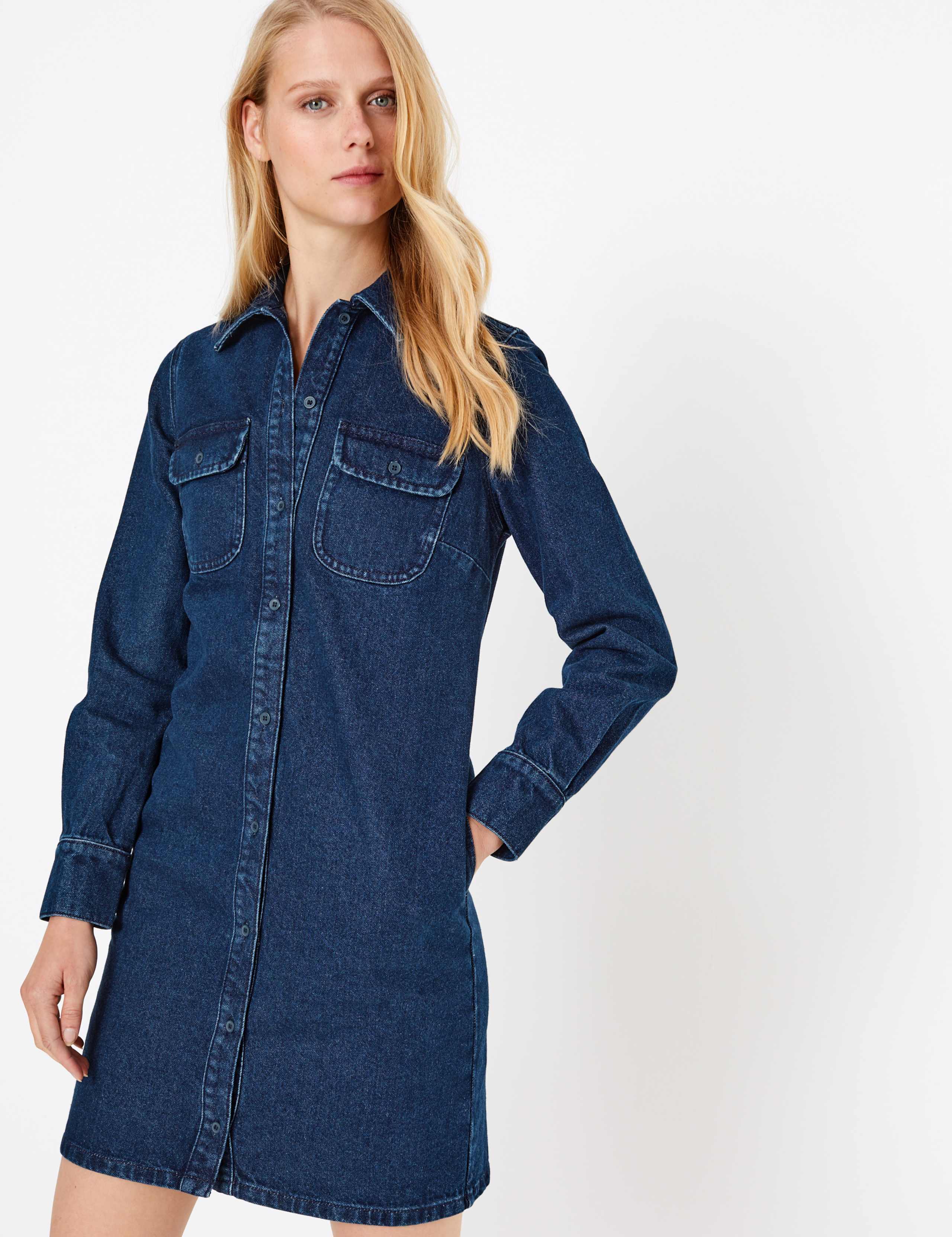 Denim Shirt Dress 1 of 3