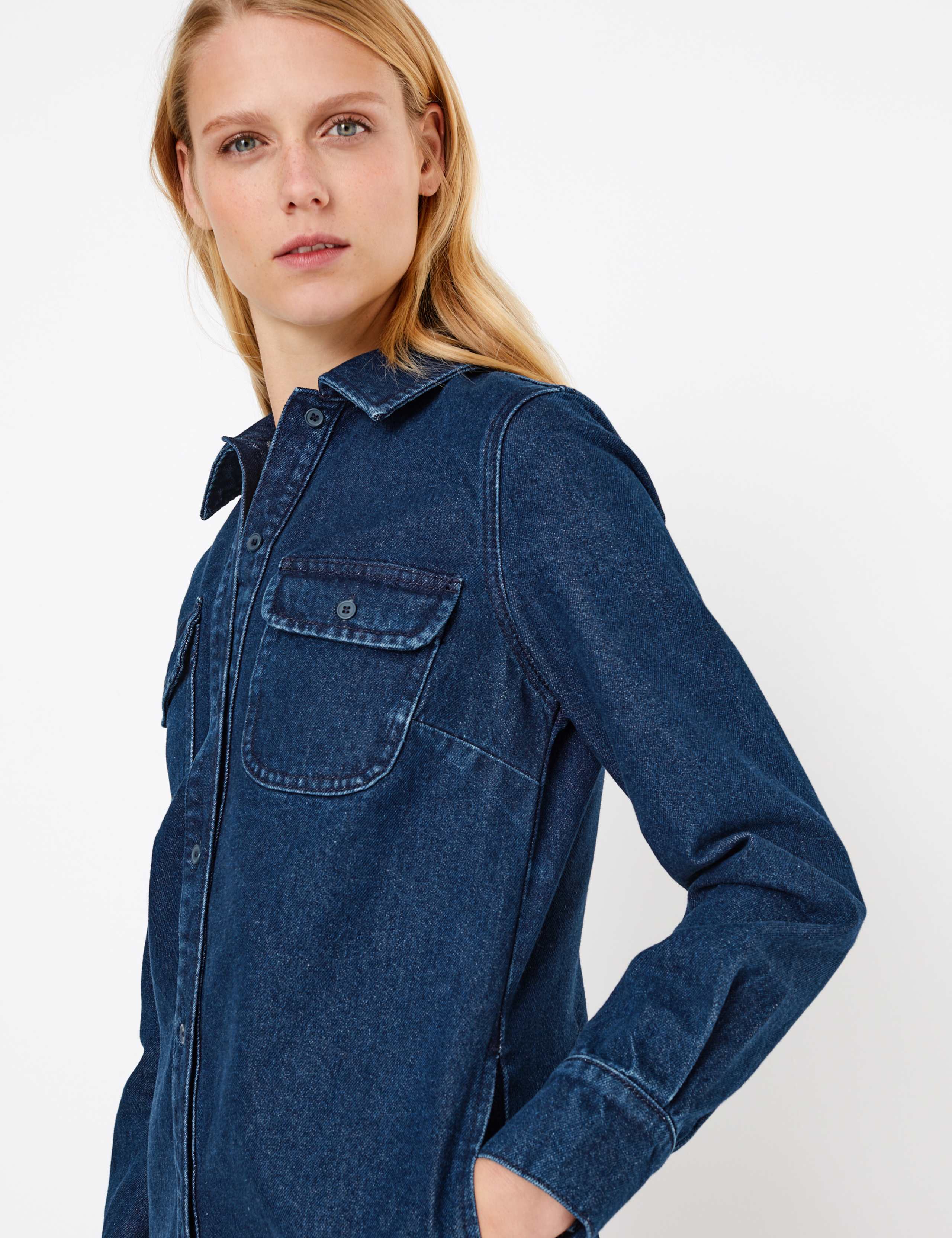 Denim Shirt Dress 2 of 3