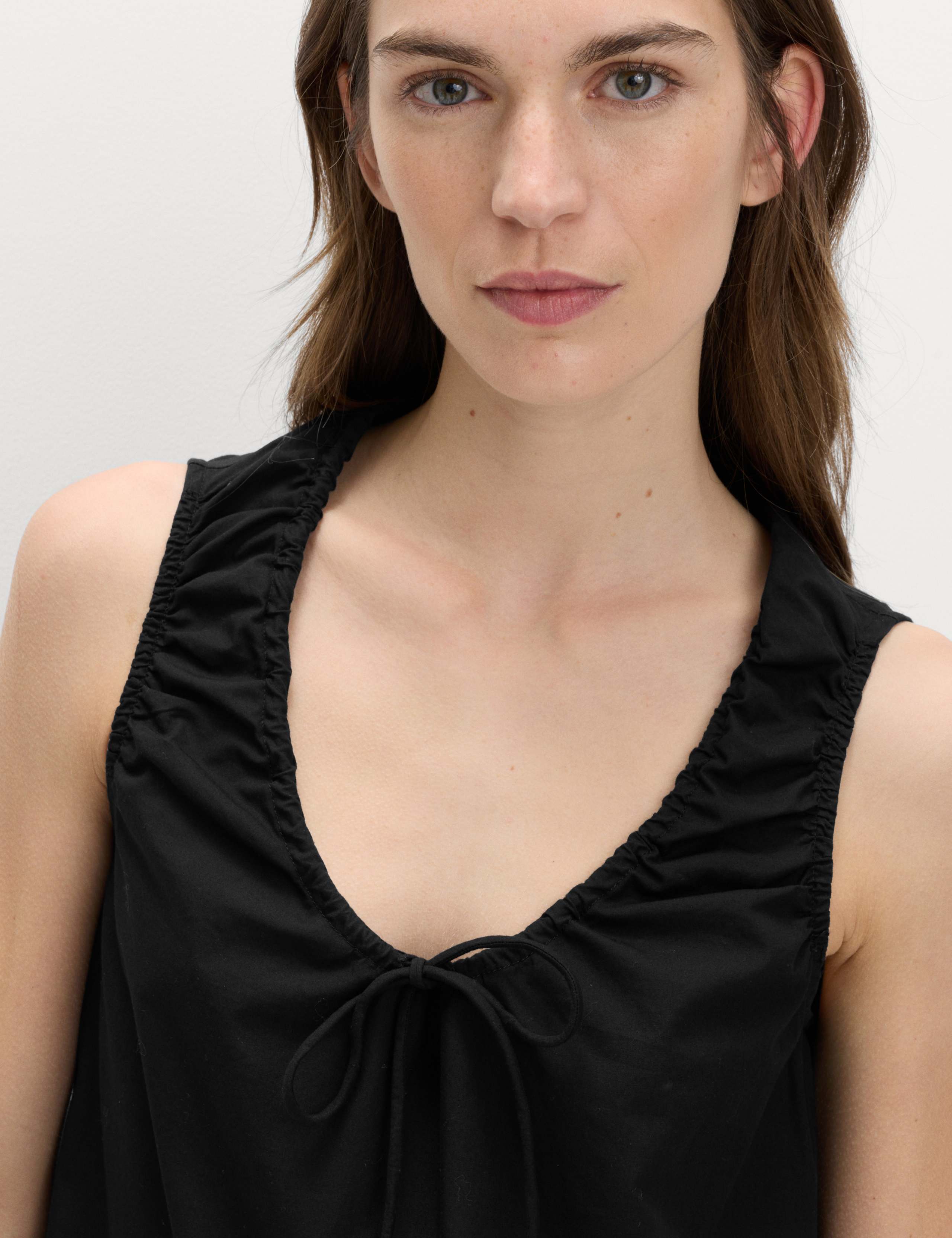 Pure Cotton Tie Detail Midi Tiered Dress 3 of 6