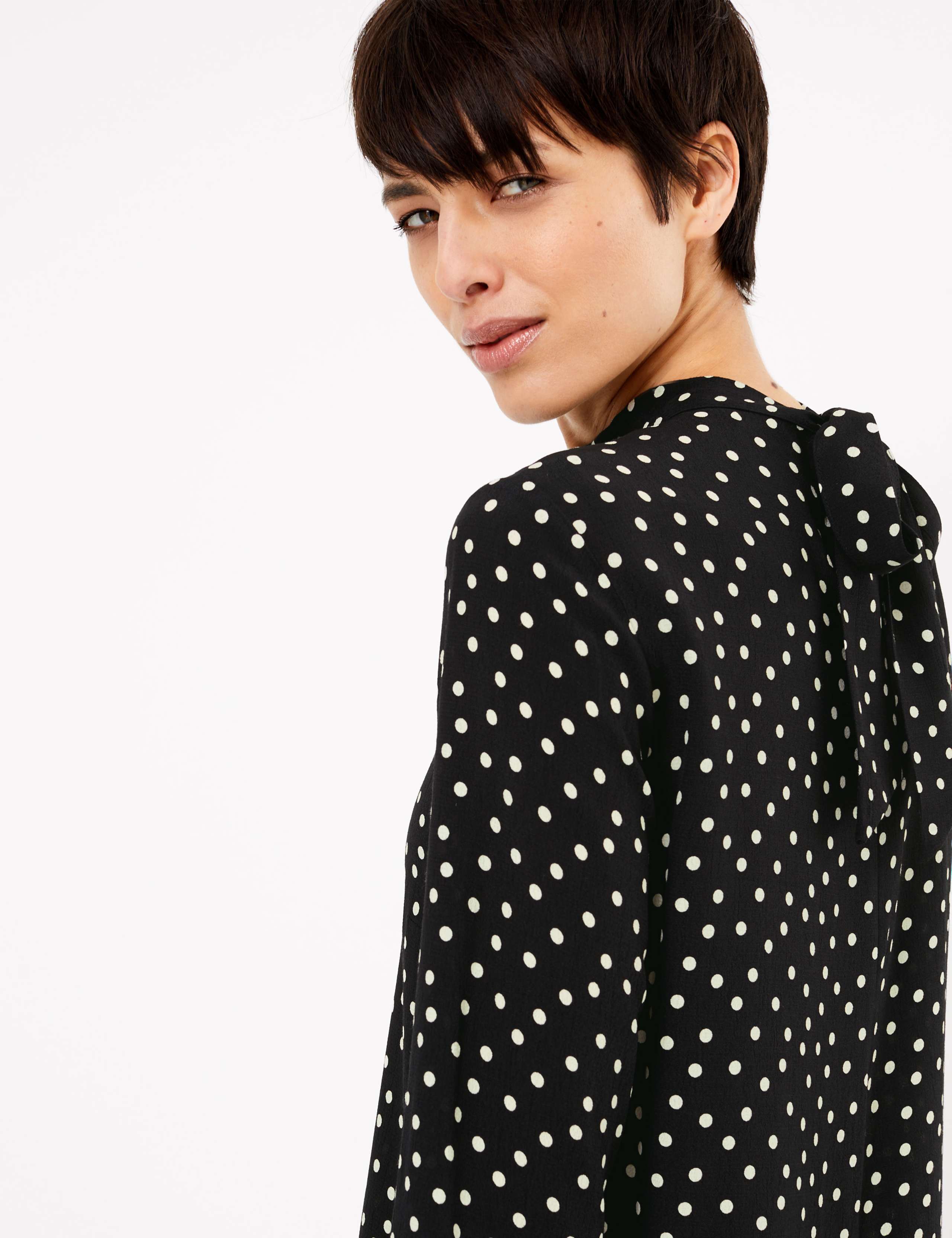Polka Dot Relaxed Midi Dress 3 of 6