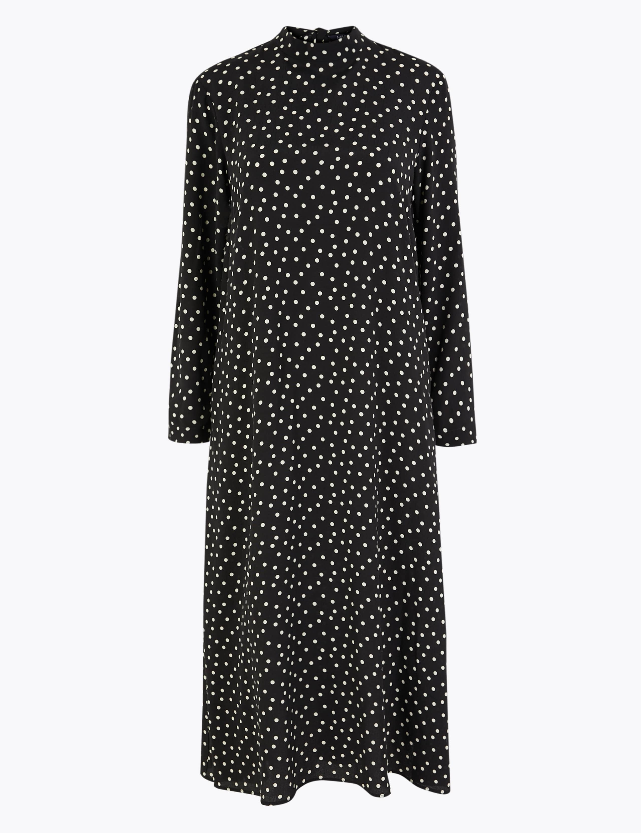 Polka Dot Relaxed Midi Dress 2 of 6