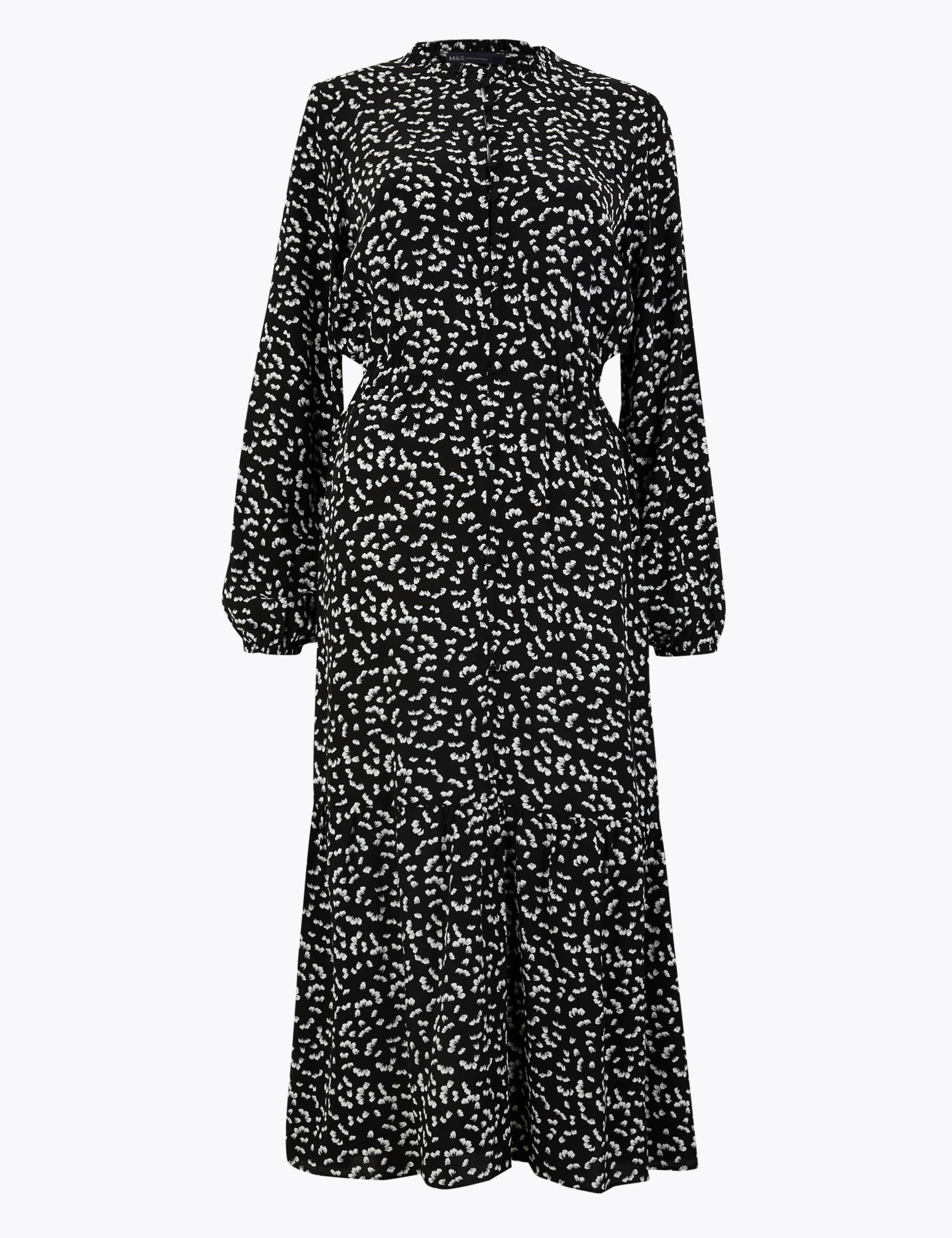 Frill Collar Waisted Midi Dress 2 of 4