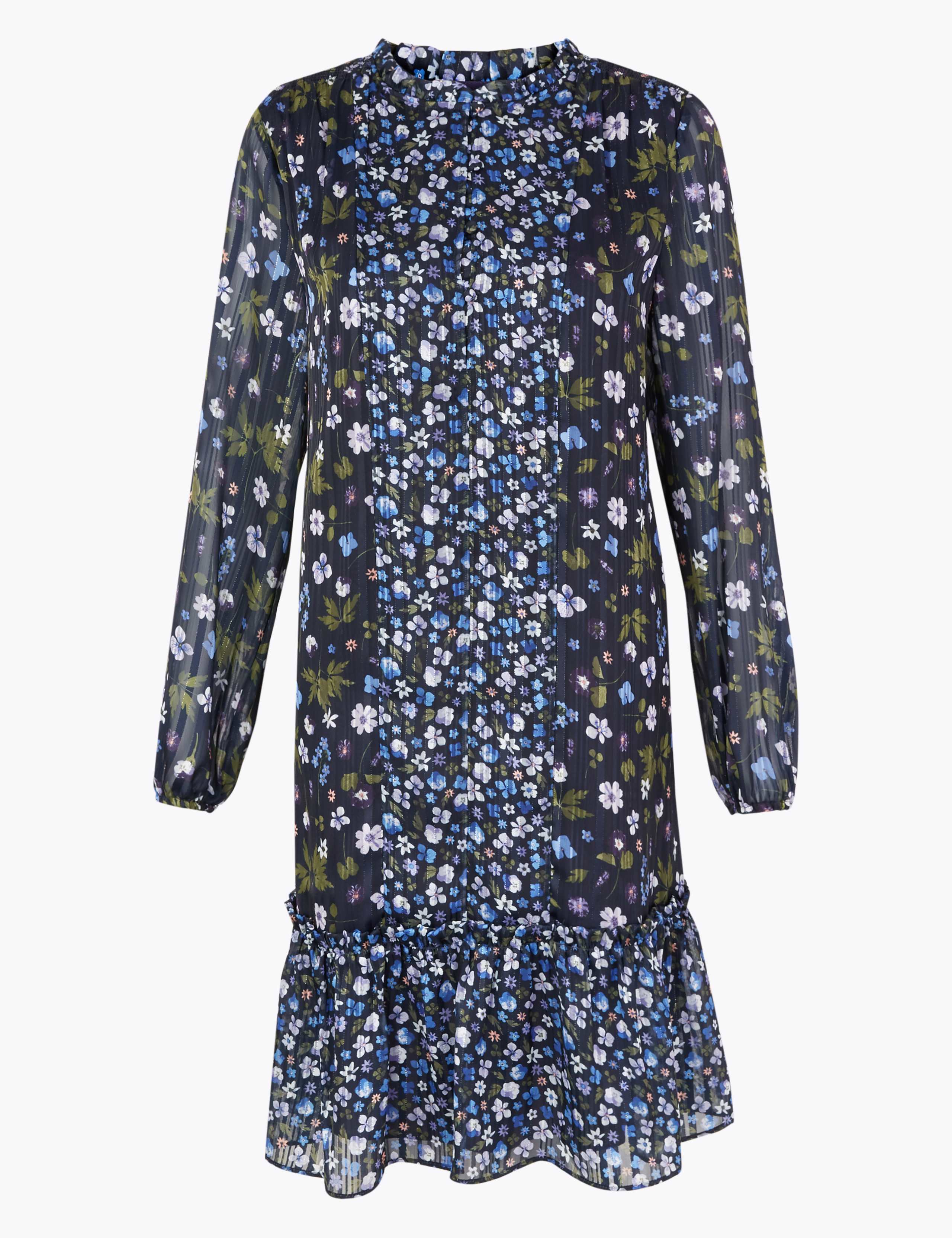 Chiffon Floral Mini Swing Dress 2 of 6
