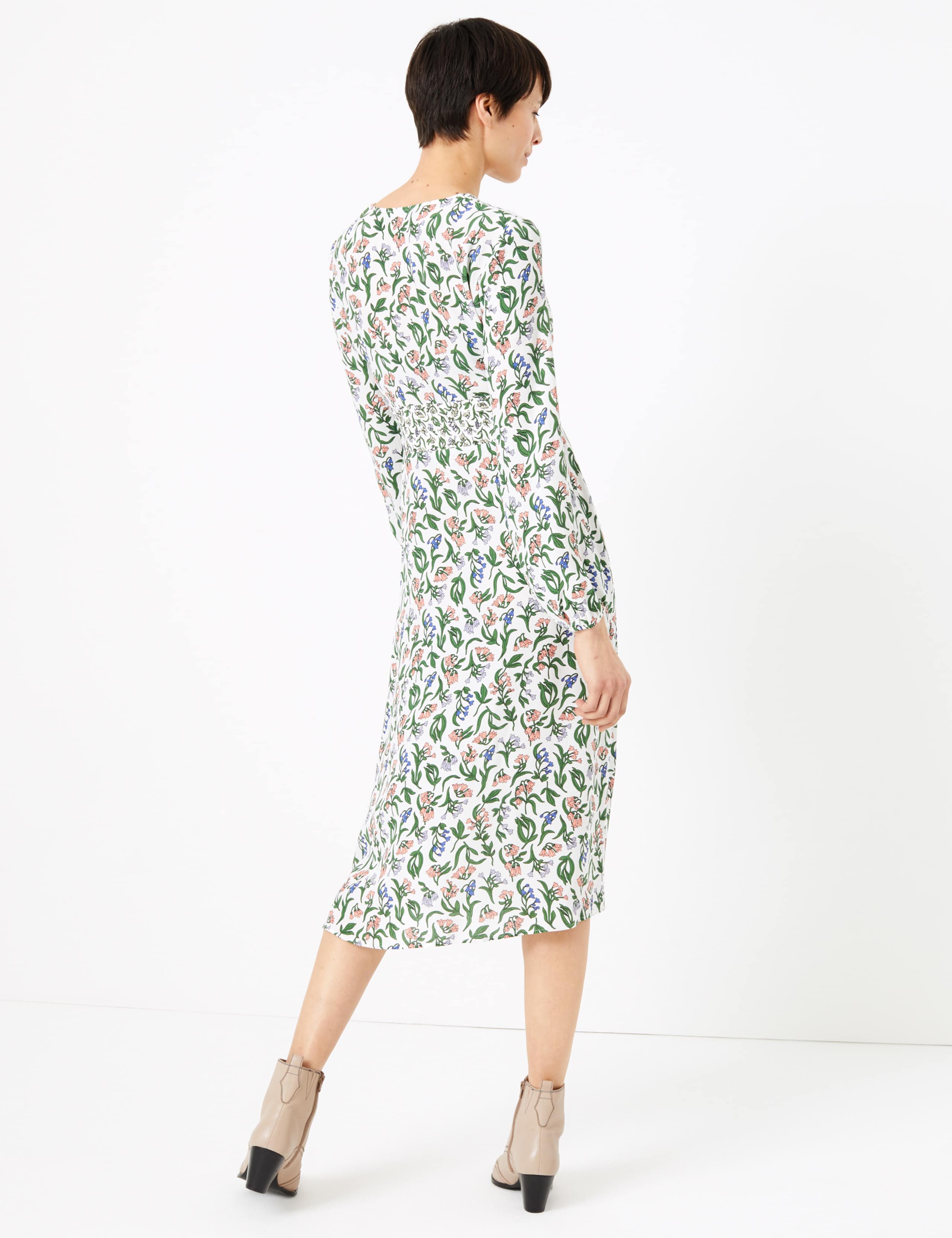 Floral Print Fit & Flare Midi Dress 3 of 5