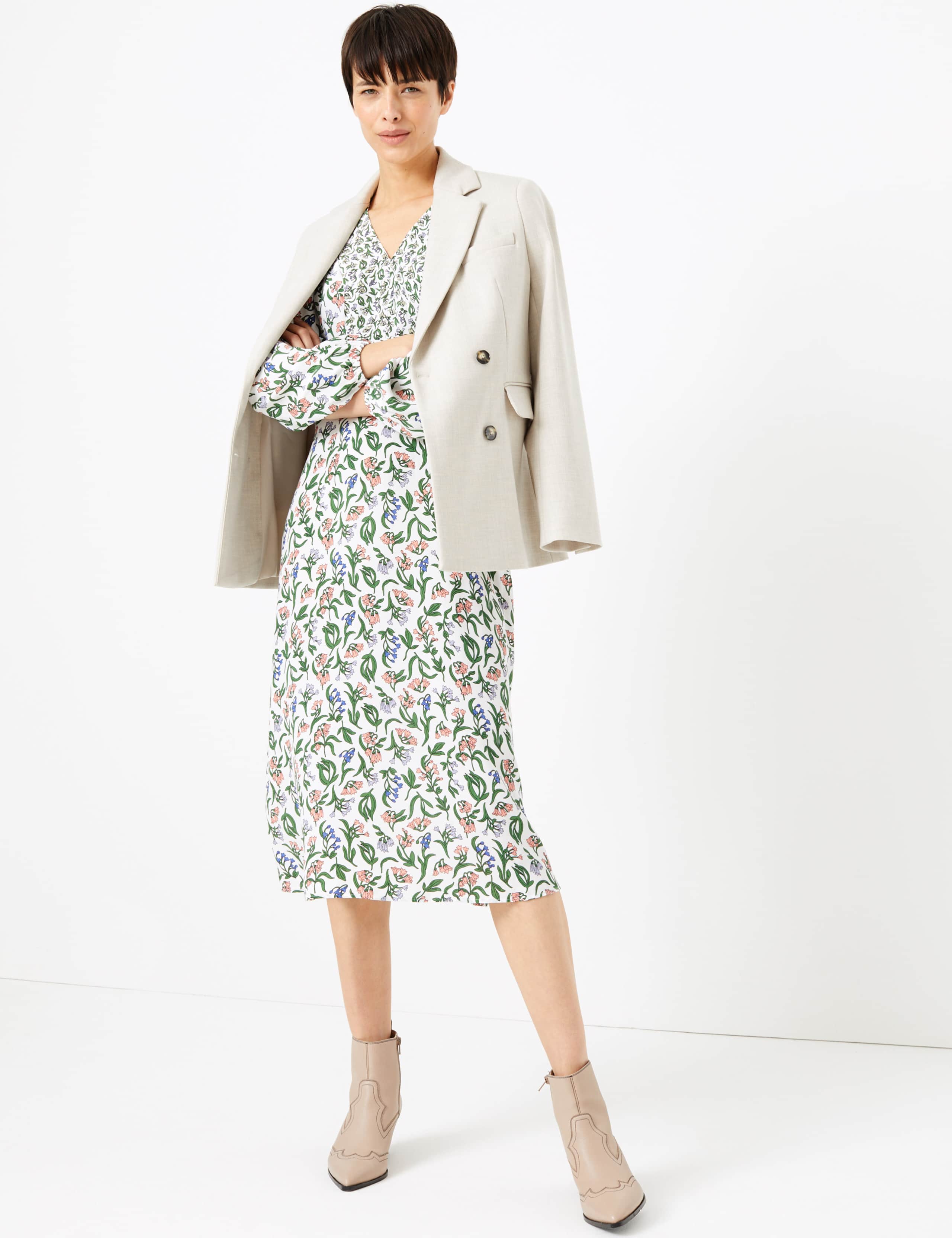 Floral Print Fit & Flare Midi Dress 5 of 5