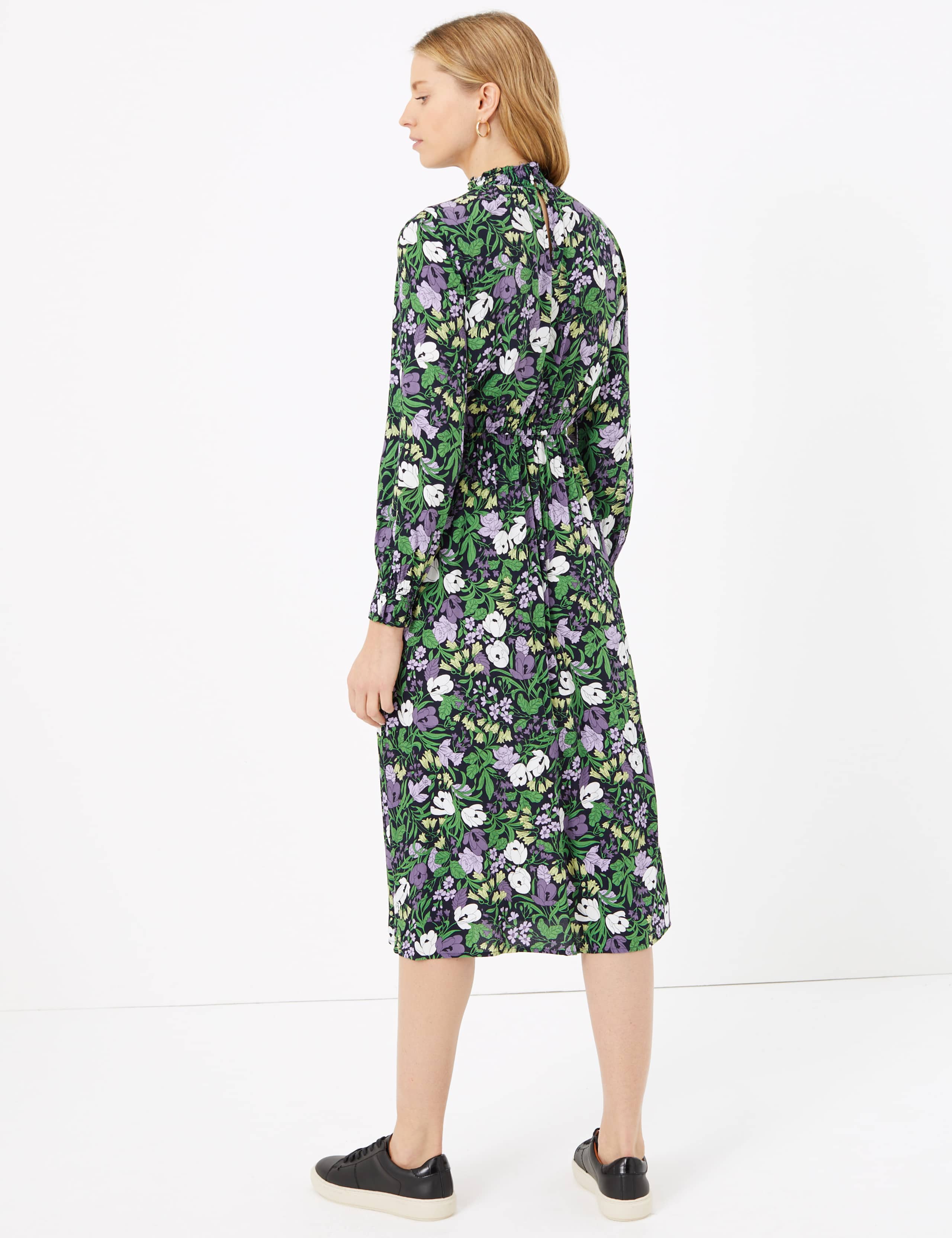 Floral Waisted Midi Dress 5 of 8