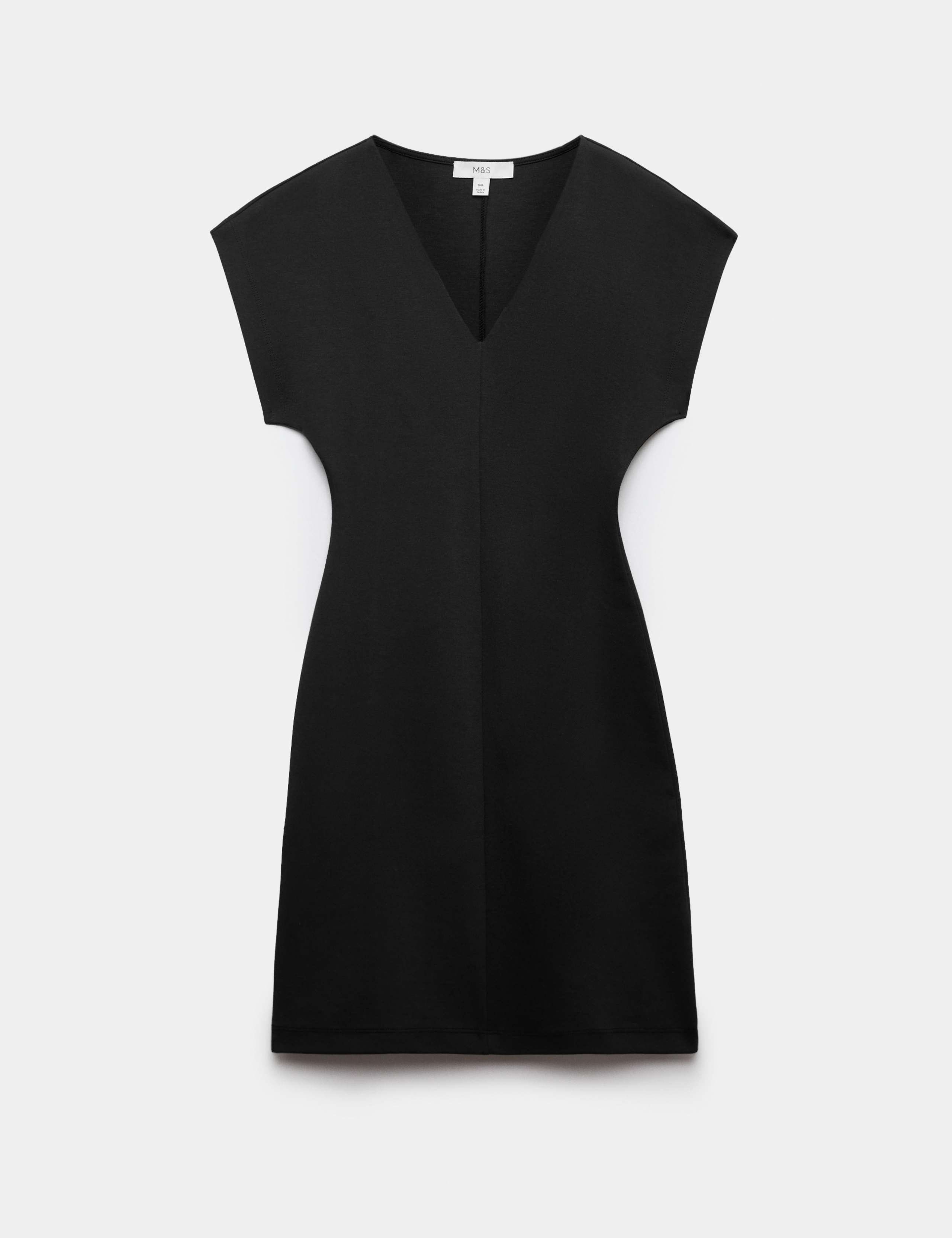 Cotton Rich V-Neck Mini Column Dress 1 of 1