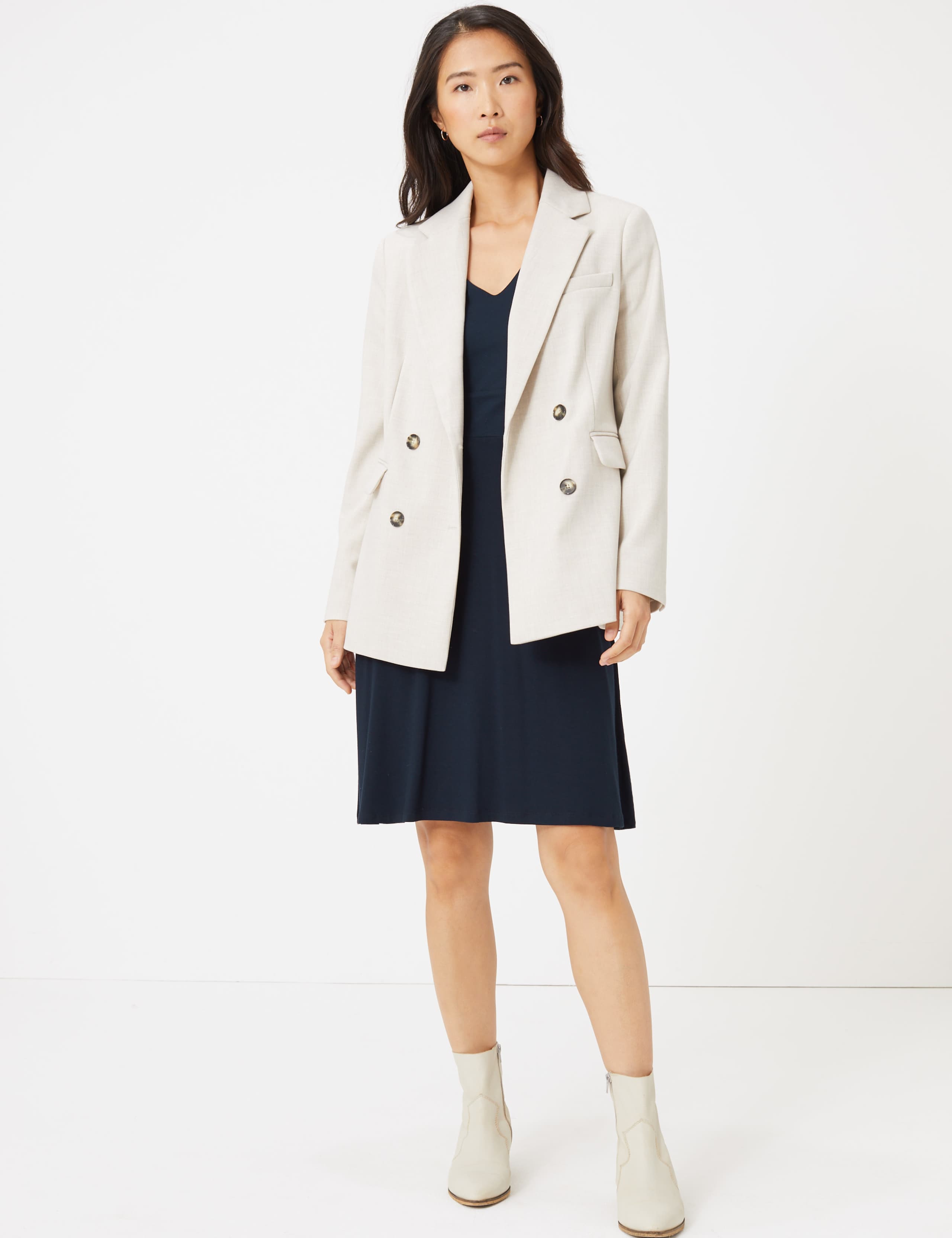 Knee Length Jersey Fit & Flare Dress 2 of 4