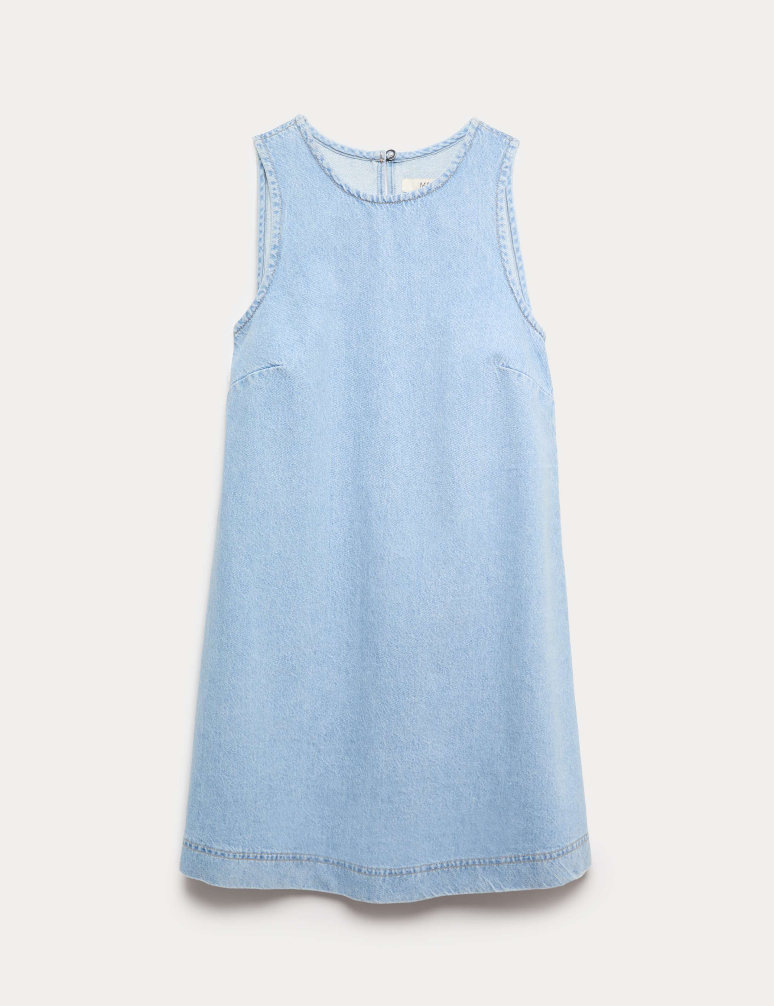 Denim Mini Swing Dress 2 of 6