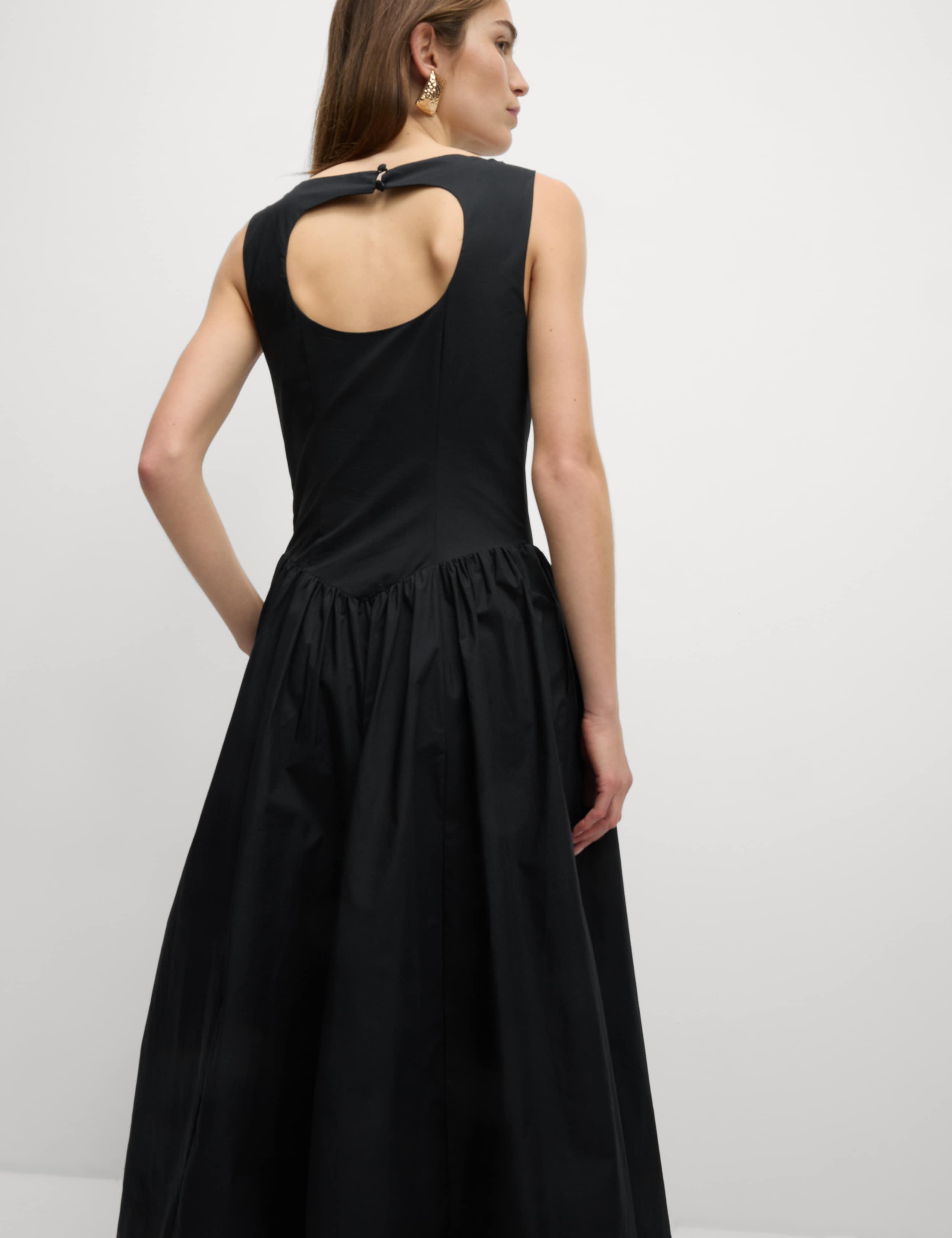 Pure Cotton Bubble Hem Midaxi Dress 1 of 5