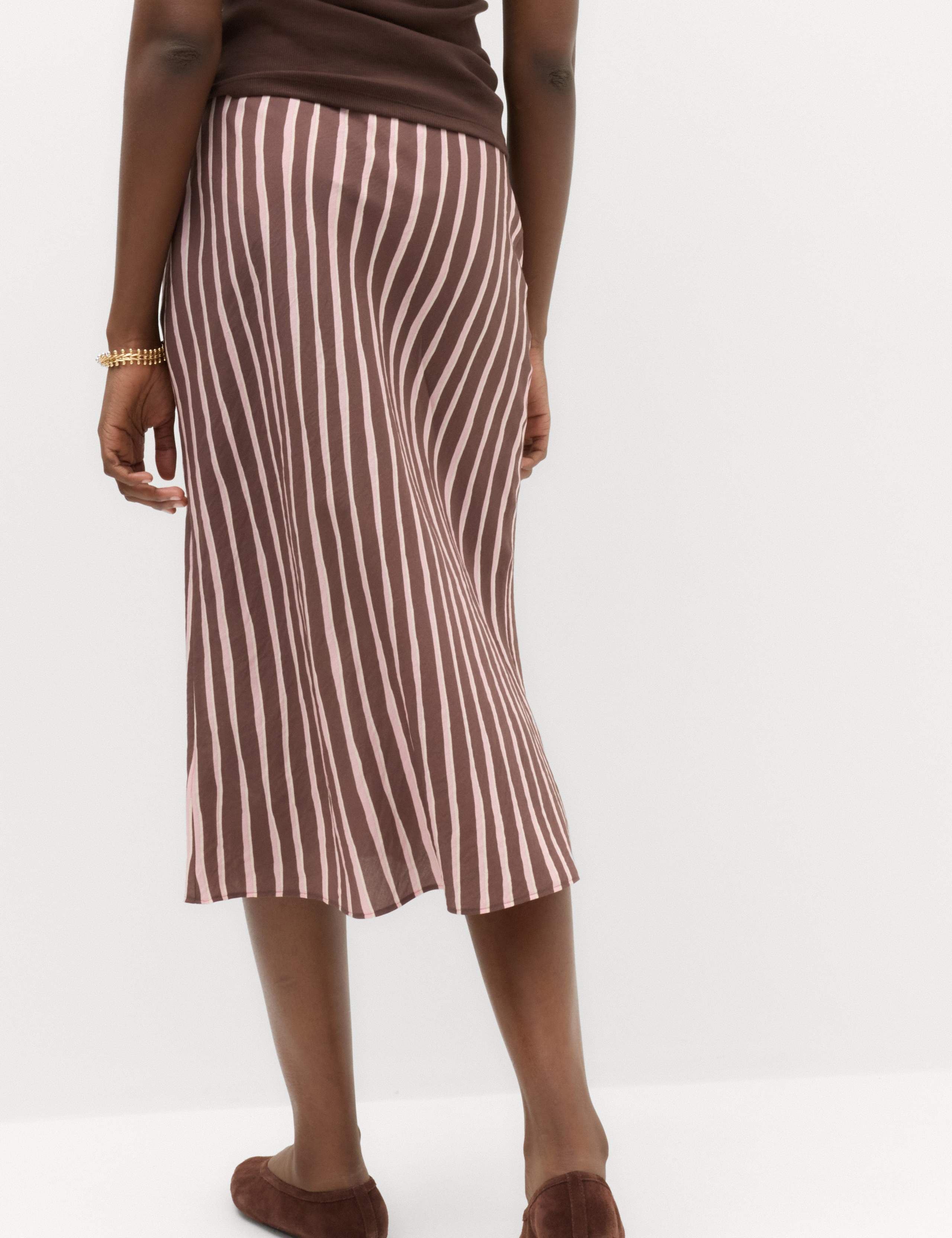 Striped Midi Straight Column Skirt 4 of 5