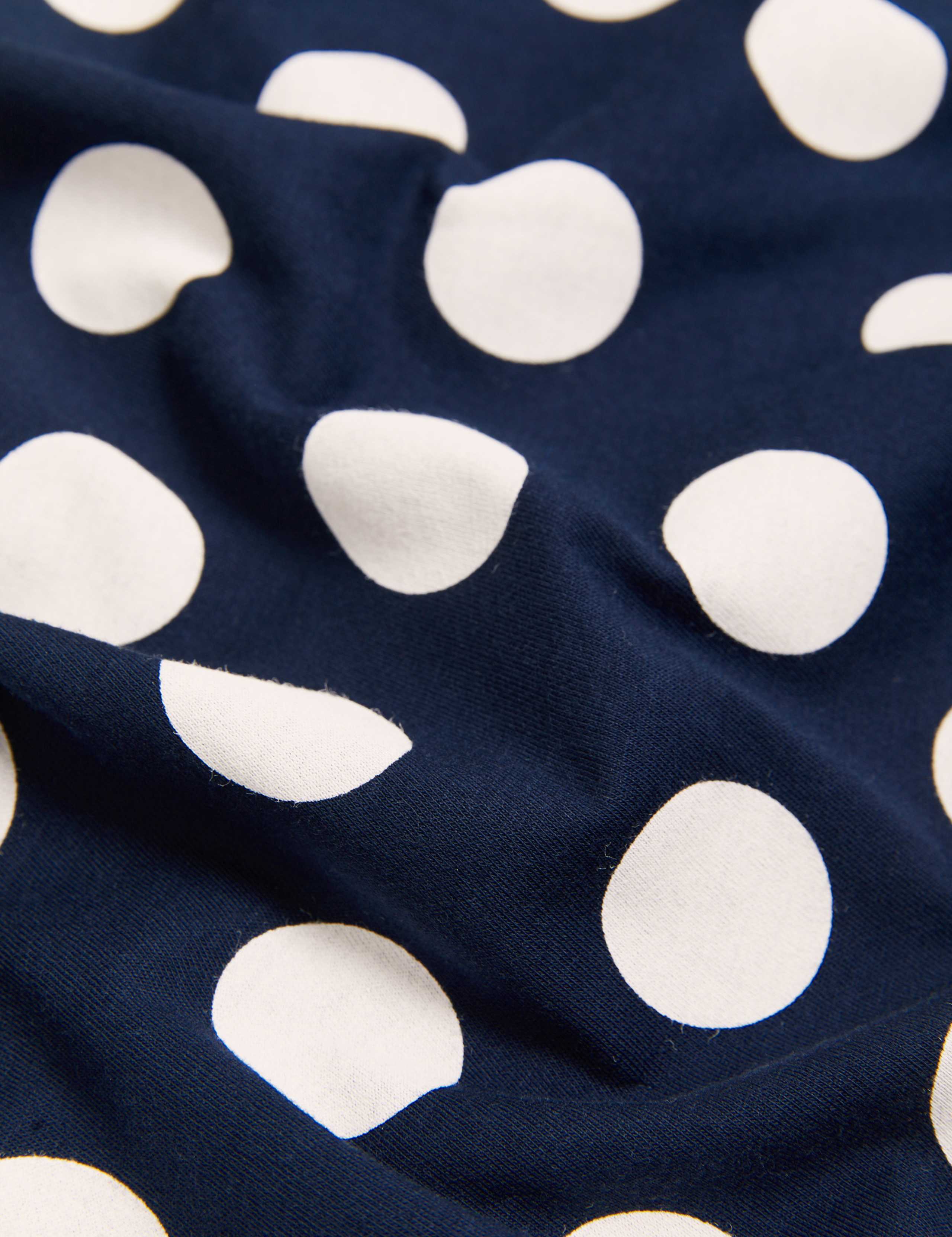 Pure Cotton Polka Dot Midi T-Shirt Dress 6 of 6