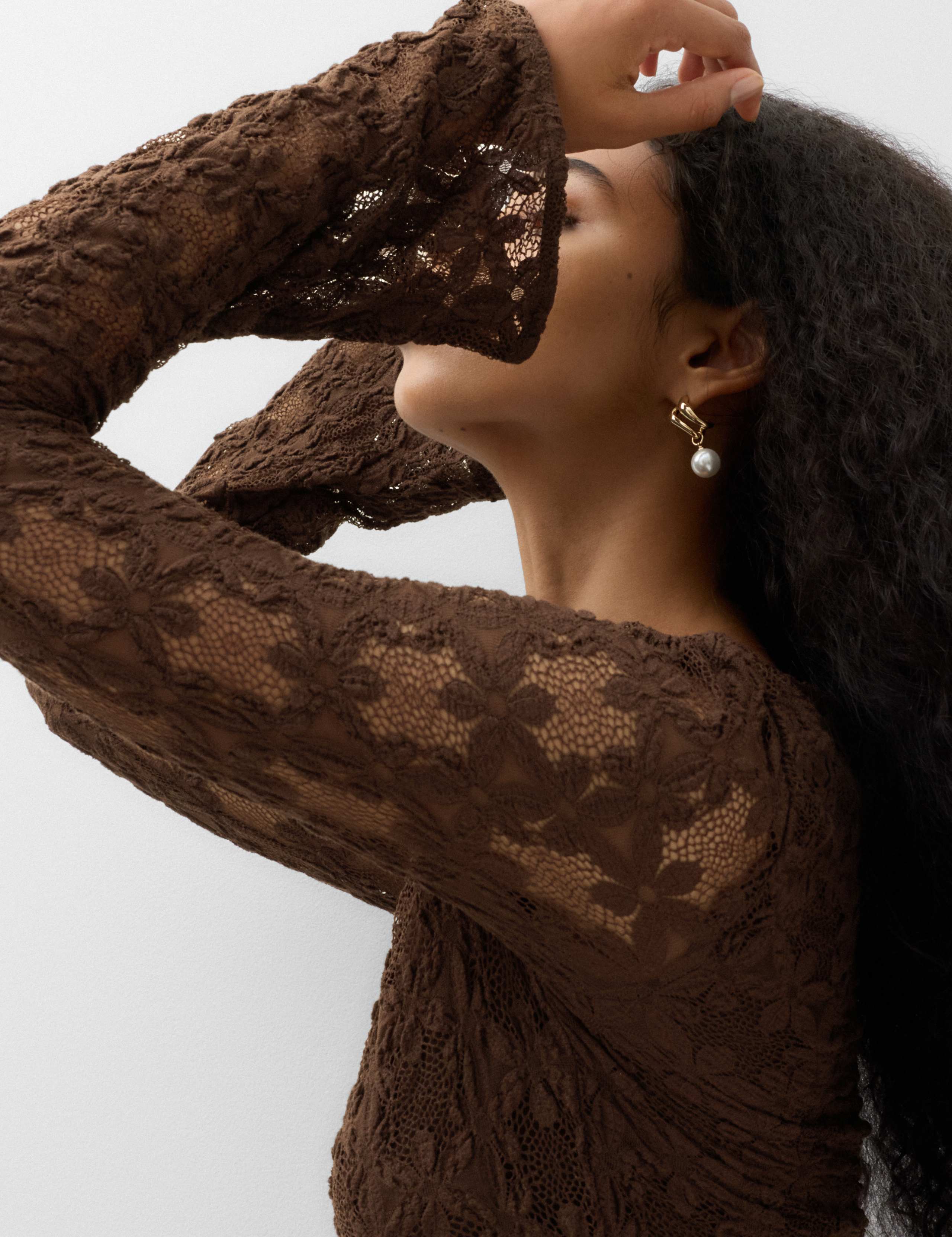 Jersey Lace Mini Skater Dress 3 of 6
