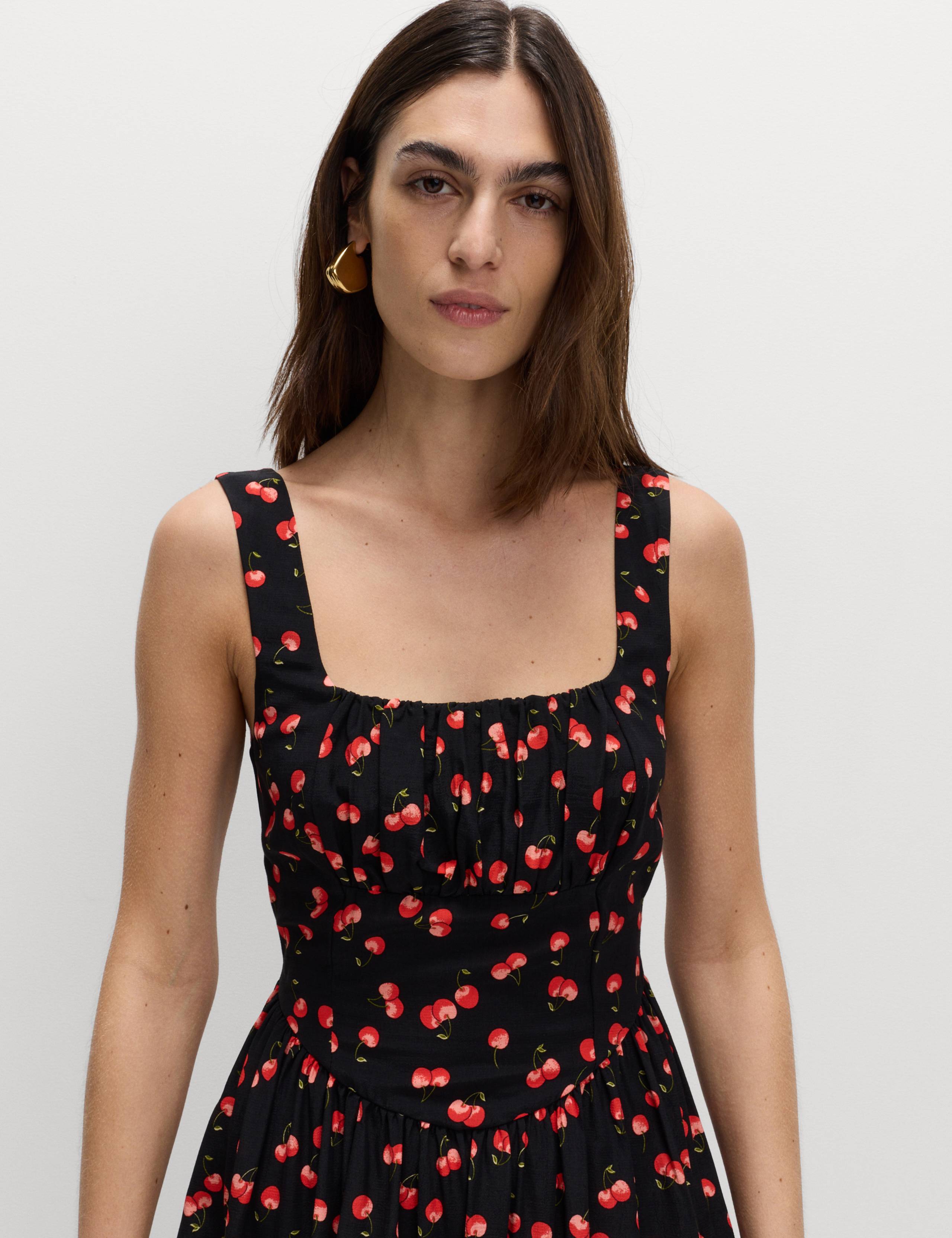 Printed Corset Waisted Dress 3 of 6