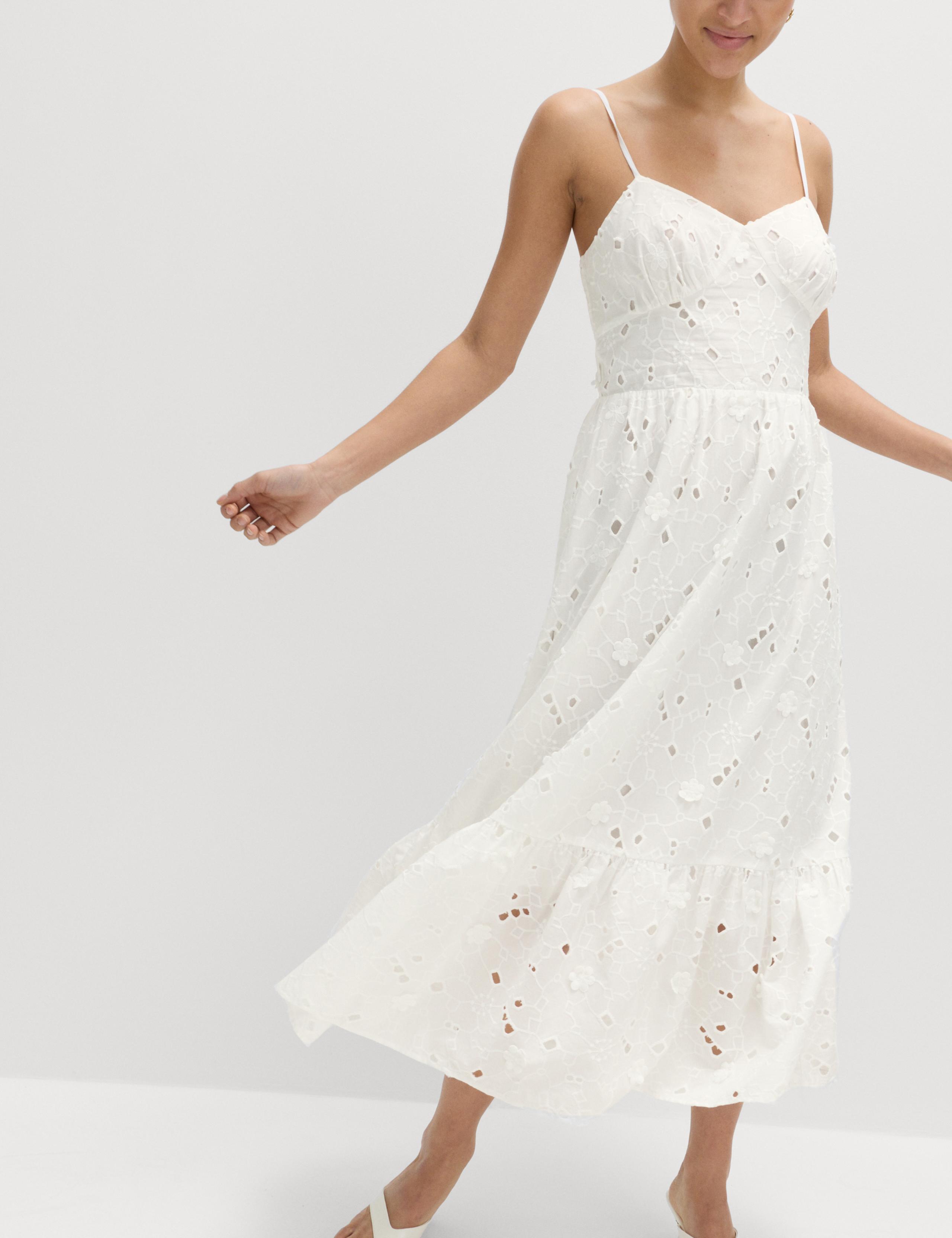 Pure Cotton Broderie Midaxi Cami Dress 1 of 6