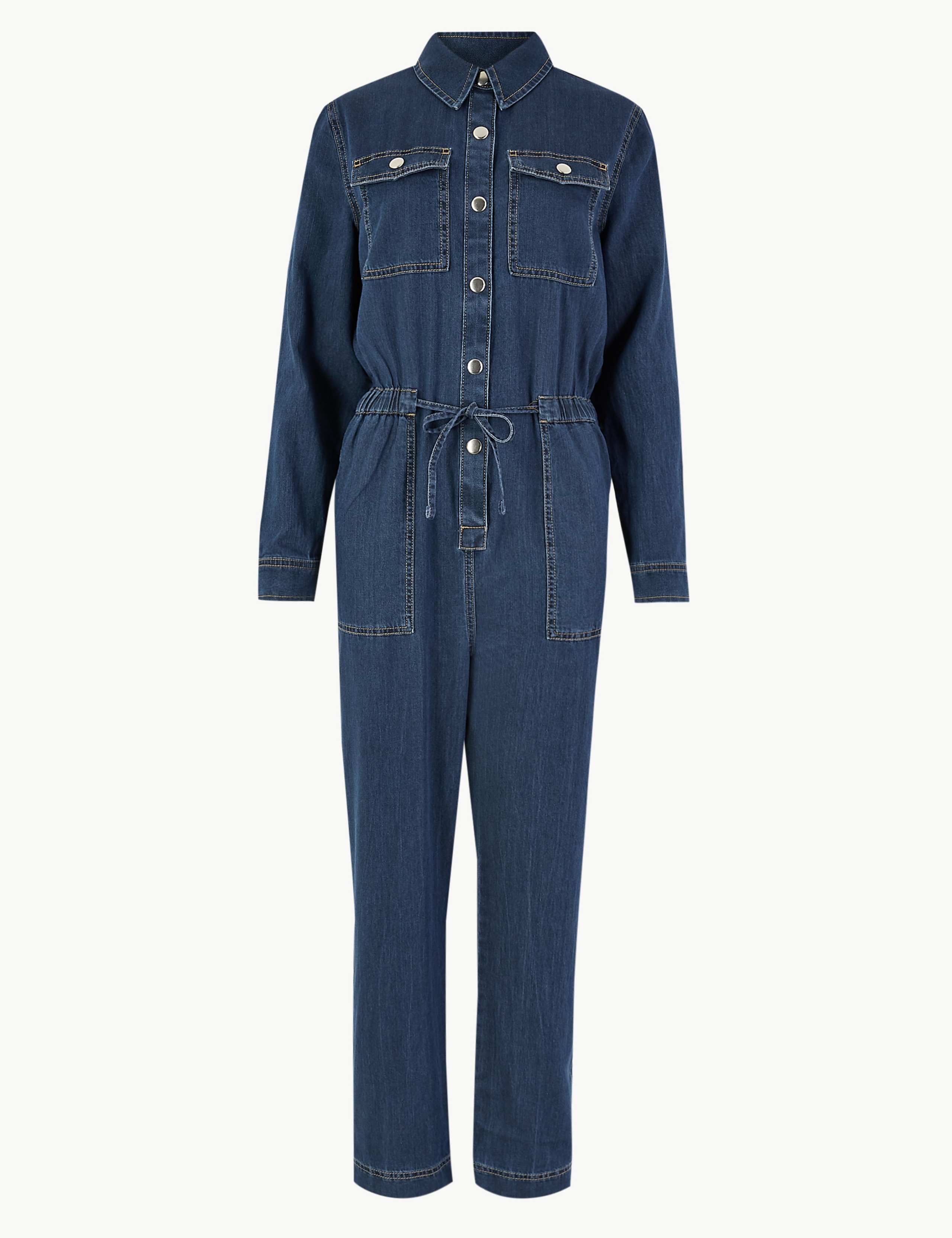 Denim Button Detailed Jumpsuit 2 of 4