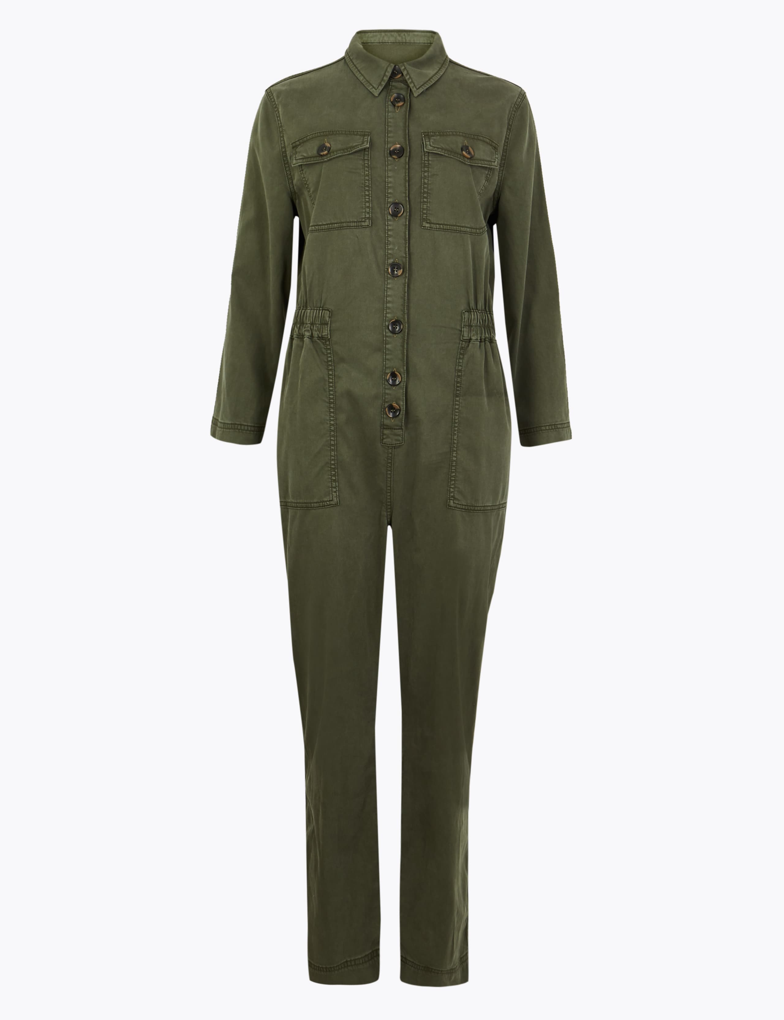 Cotton Blend Utility Waisted Jumpsuit 2 of 4